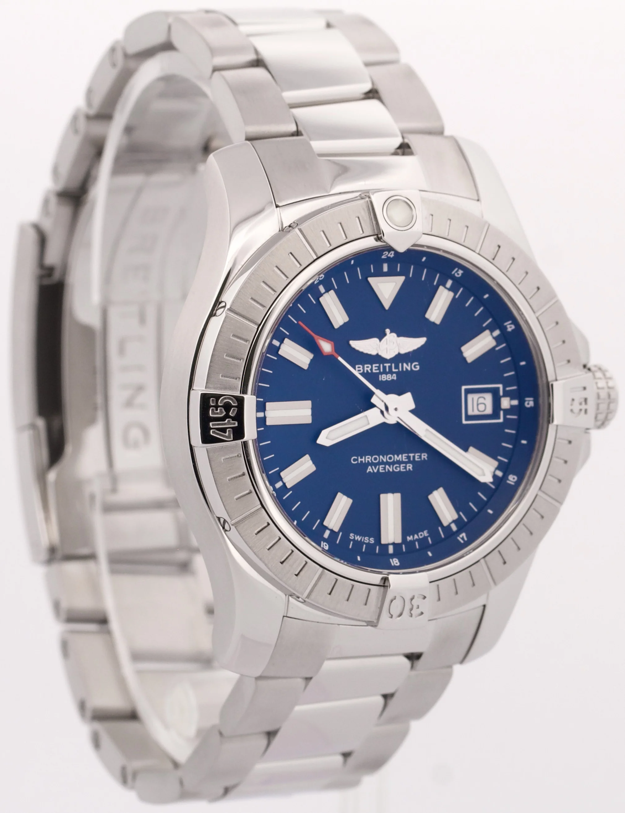 2024 PAPERS Breitling Avenger 43 BLUE Stainless Steel 43mm Watch A17318 BOX - Image 4