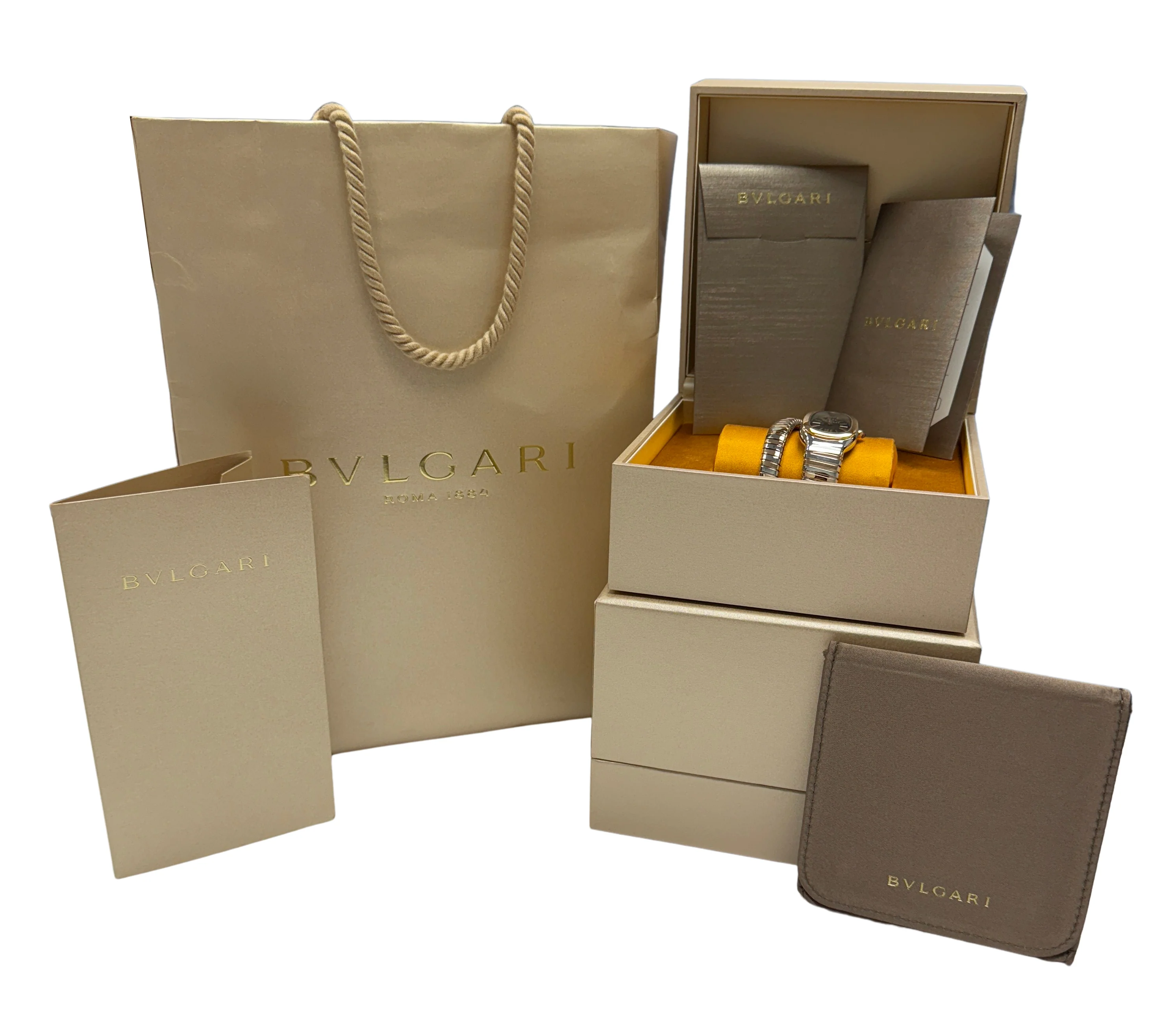 2024 PAPERS BVLGARI Bulgari Serpenti Tubogas 35mm 18K Rose Gold Steel 102123 BOX - Image 2