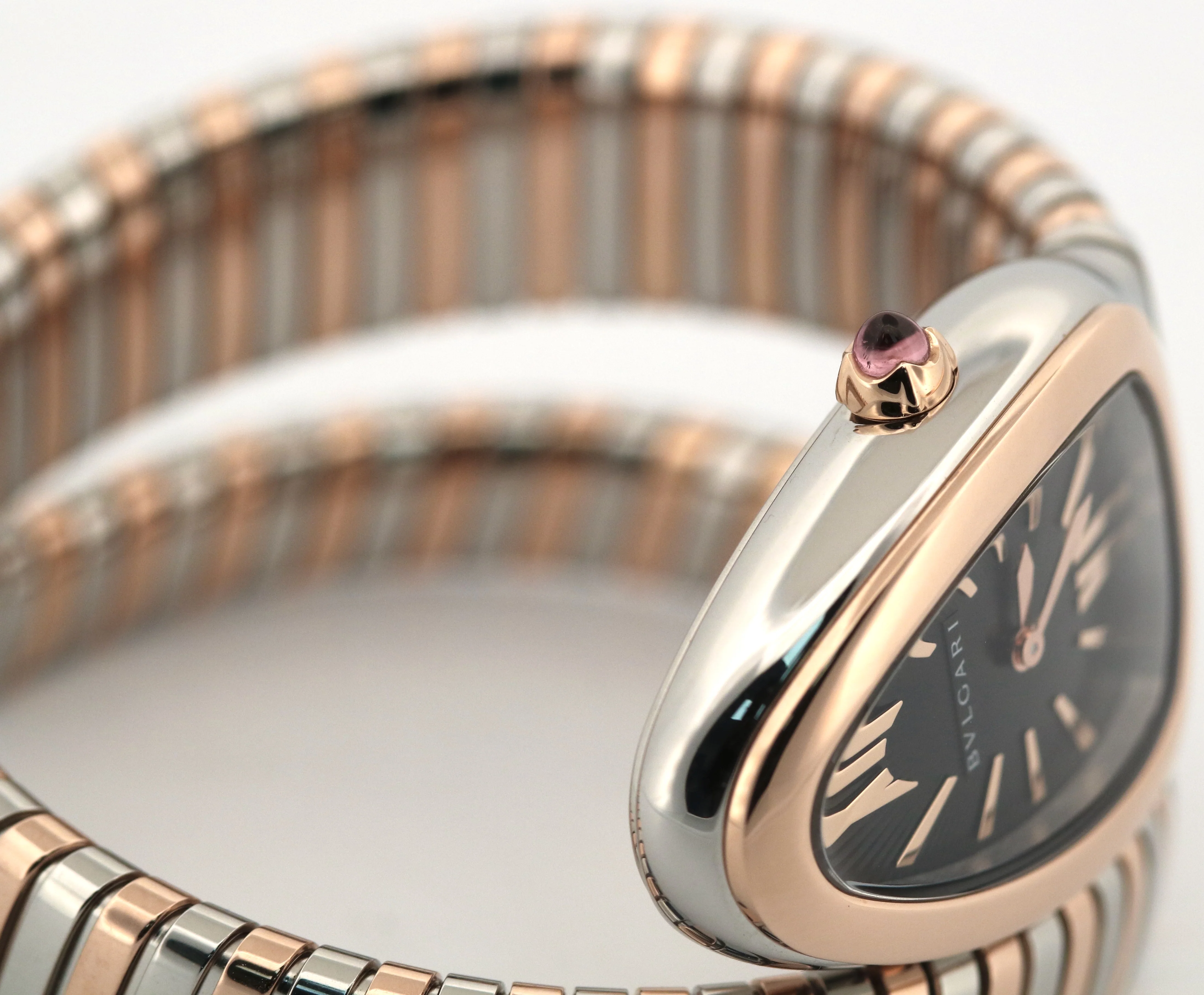 2024 PAPERS BVLGARI Bulgari Serpenti Tubogas 35mm 18K Rose Gold Steel 102123 BOX - Image 3