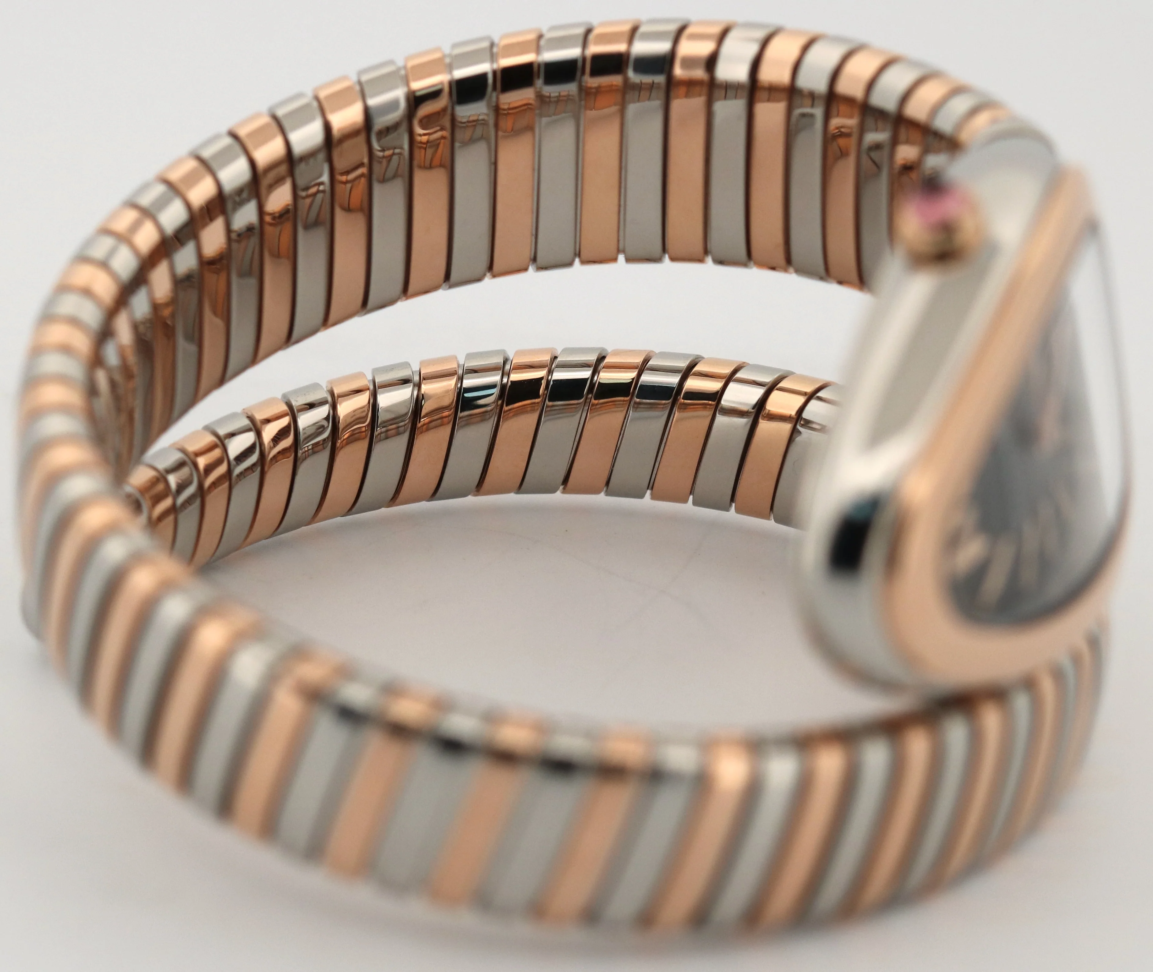 2024 PAPERS BVLGARI Bulgari Serpenti Tubogas 35mm 18K Rose Gold Steel 102123 BOX - Image 4