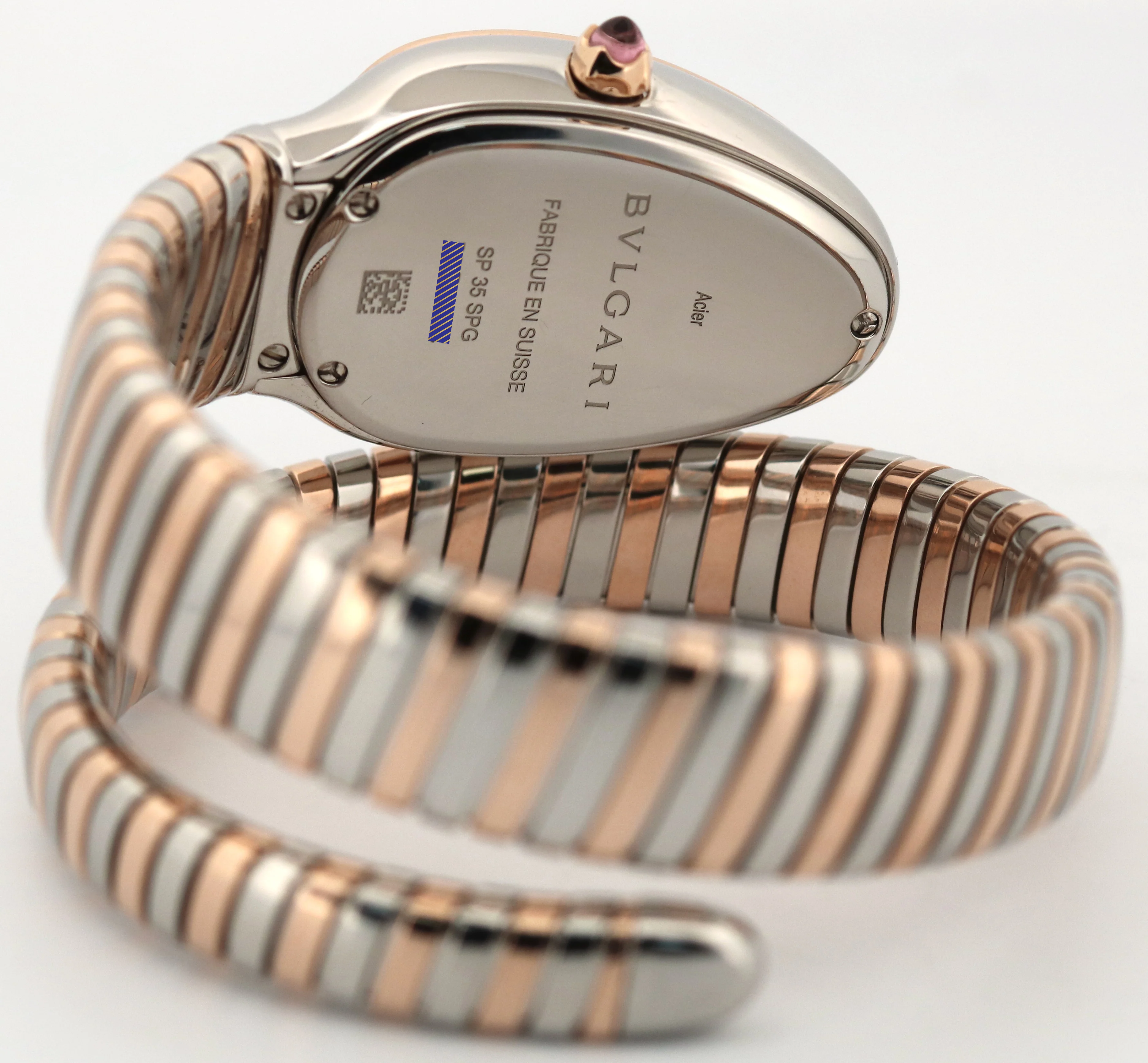 2024 PAPERS BVLGARI Bulgari Serpenti Tubogas 35mm 18K Rose Gold Steel 102123 BOX - Image 5