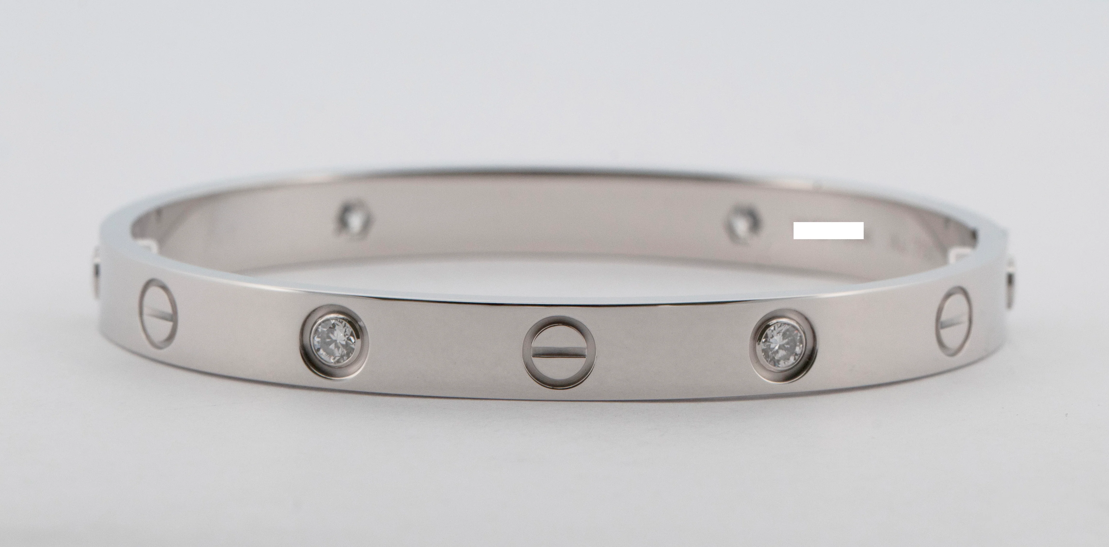 2024 PAPERS Cartier LOVE Bracelet Size 16 4 DIAMOND Solid 18K WHITE Gold AU 750 - Image 8