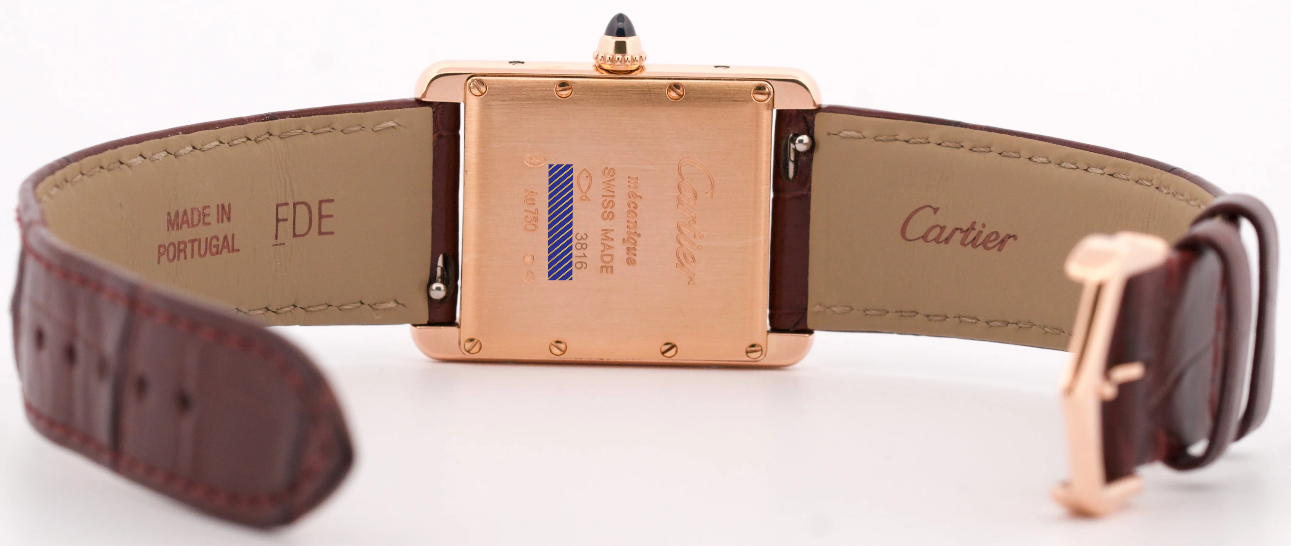 2024 PAPERS Cartier Tank Louis Large 18K ROSE GOLD 33mm WGTA0011 3816 BOX - Image 6