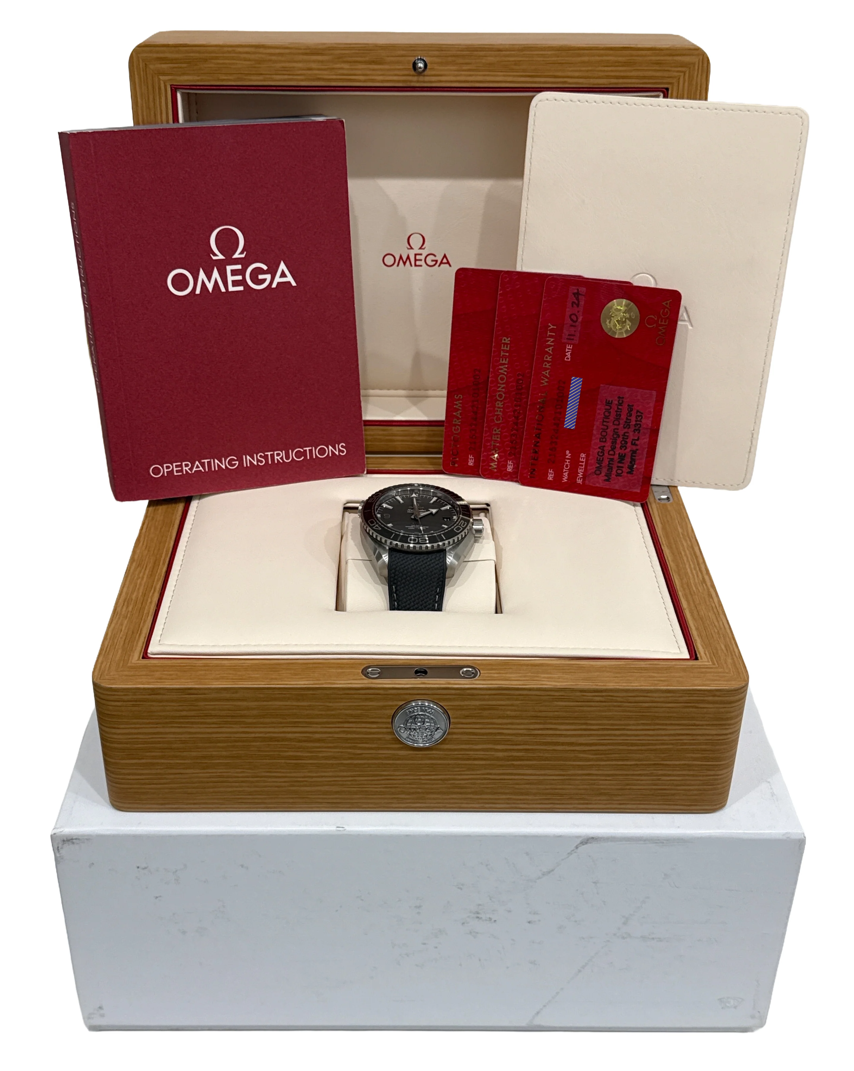 2024 PAPERS Omega Seamaster Planet Ocean 600M GRAY Steel 215.32.44.21.01.002 BOX - Image 2