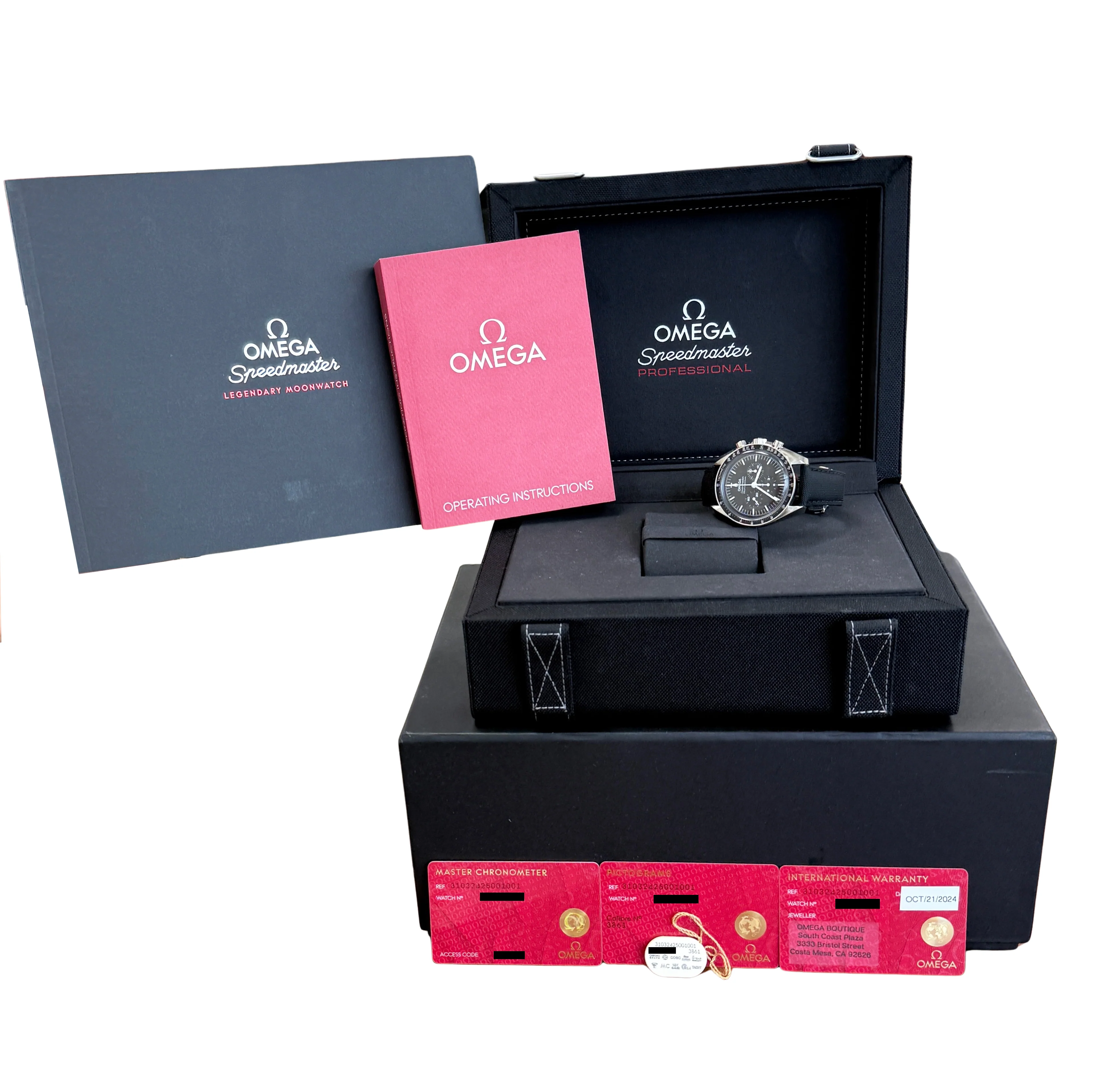 2024 PAPERS Omega Speedmaster Black 42mm Stainless 310.32.42.50.01.001 Watch BOX - Image 2