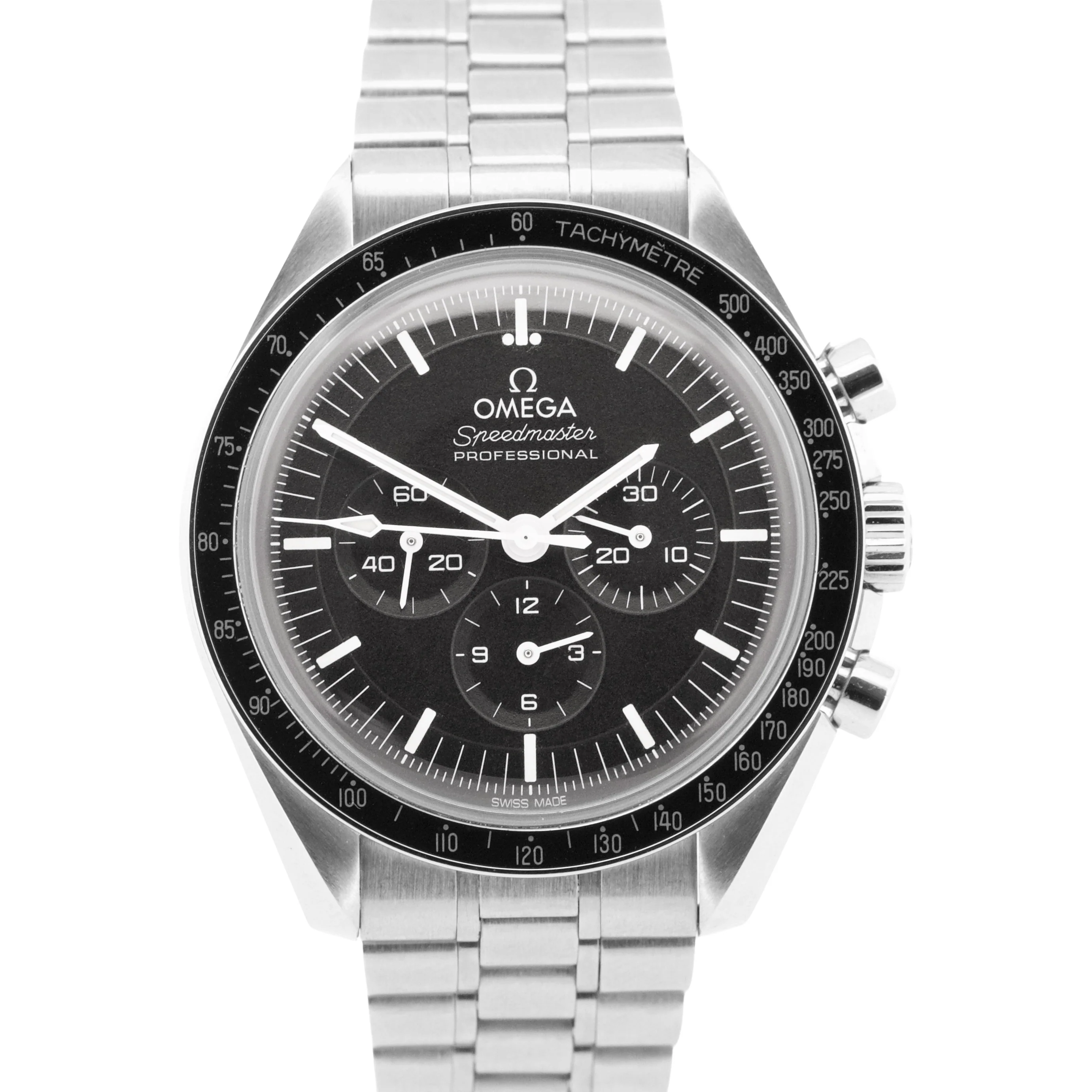 2024 PAPERS Omega Speedmaster Moonwatch 42mm Black Steel 310.30.42.50.01.001 BOX