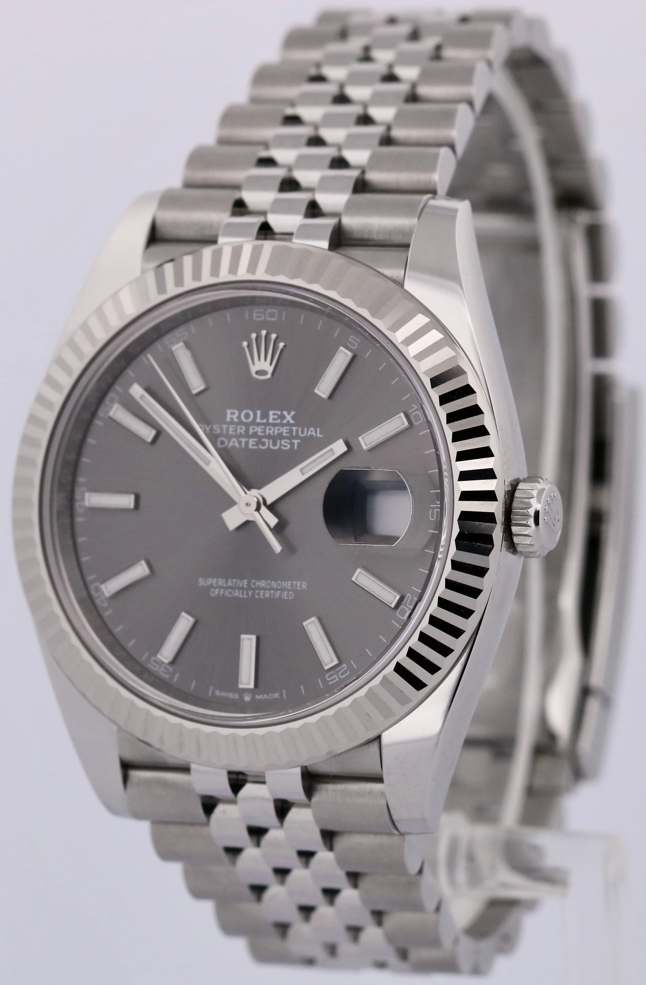 2024 PAPERS Rolex DateJust 41 RHODIUM 18K Gold Steel JUBILEE 41mm 126334 BOX - Image 3