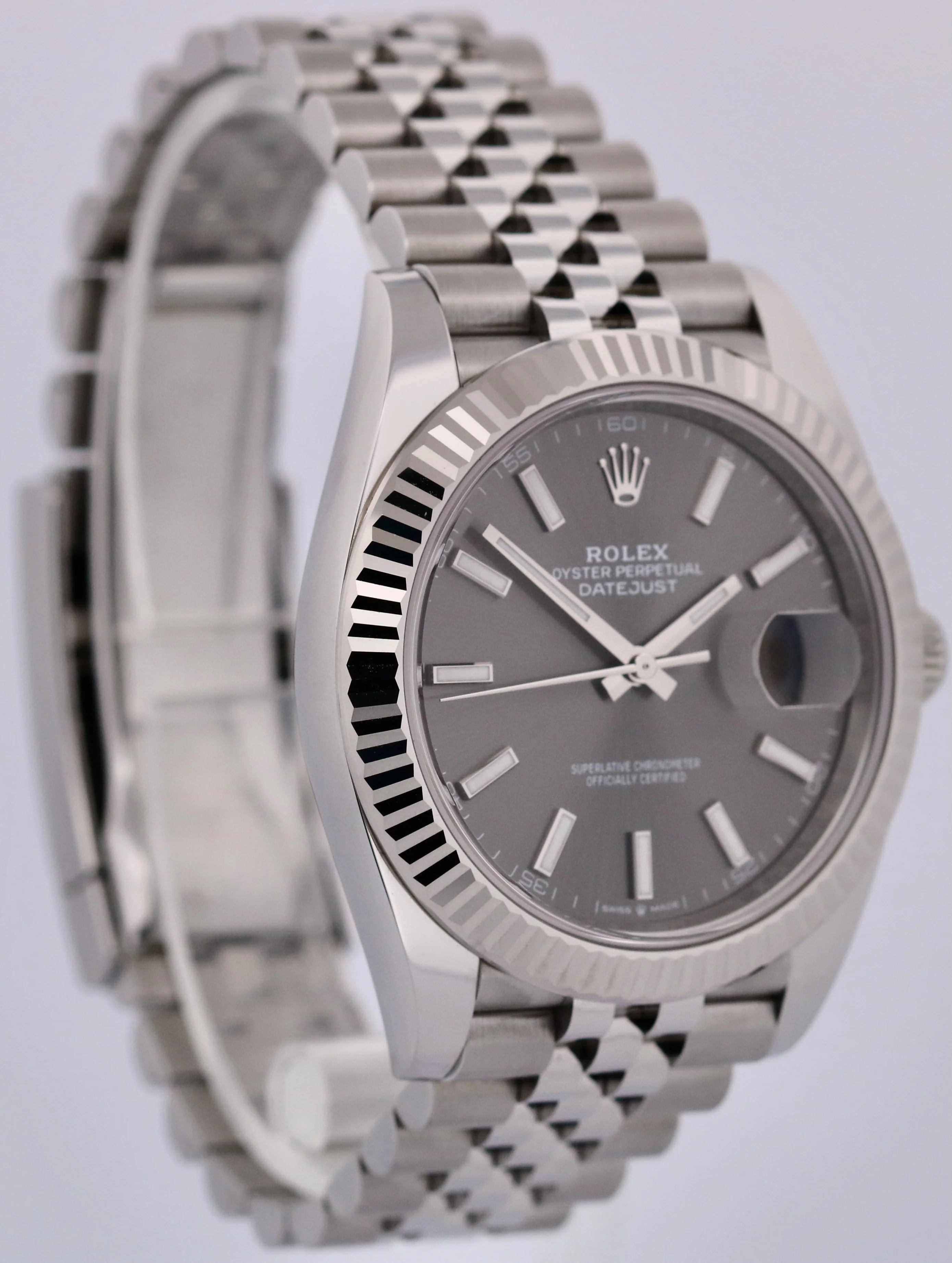 2024 PAPERS Rolex DateJust 41 RHODIUM 18K Gold Steel JUBILEE 41mm 126334 BOX - Image 4