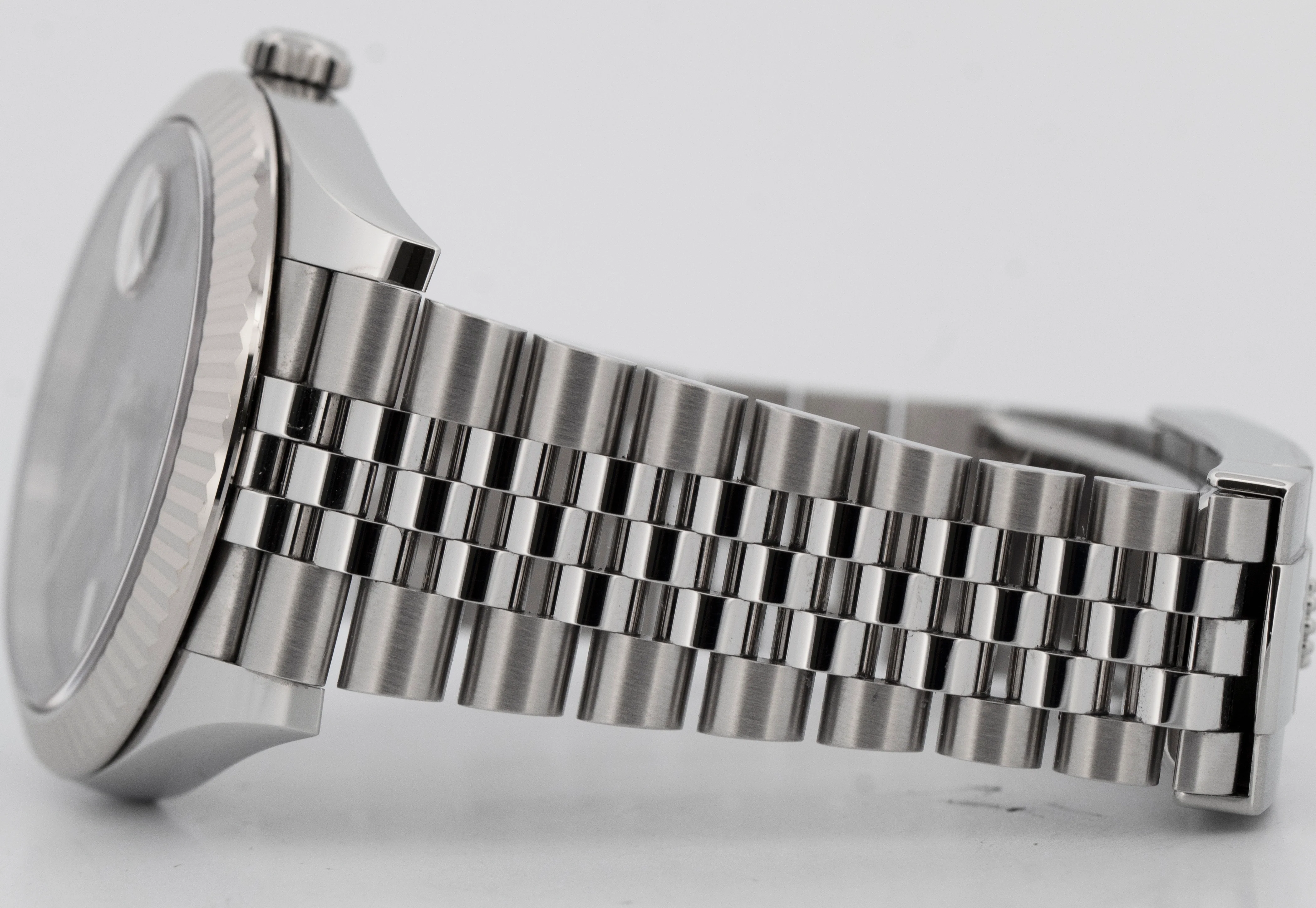 2024 PAPERS Rolex DateJust 41mm WIMBLEDON 18K Fluted Steel JUBILEE 126334 BOX - Image 6