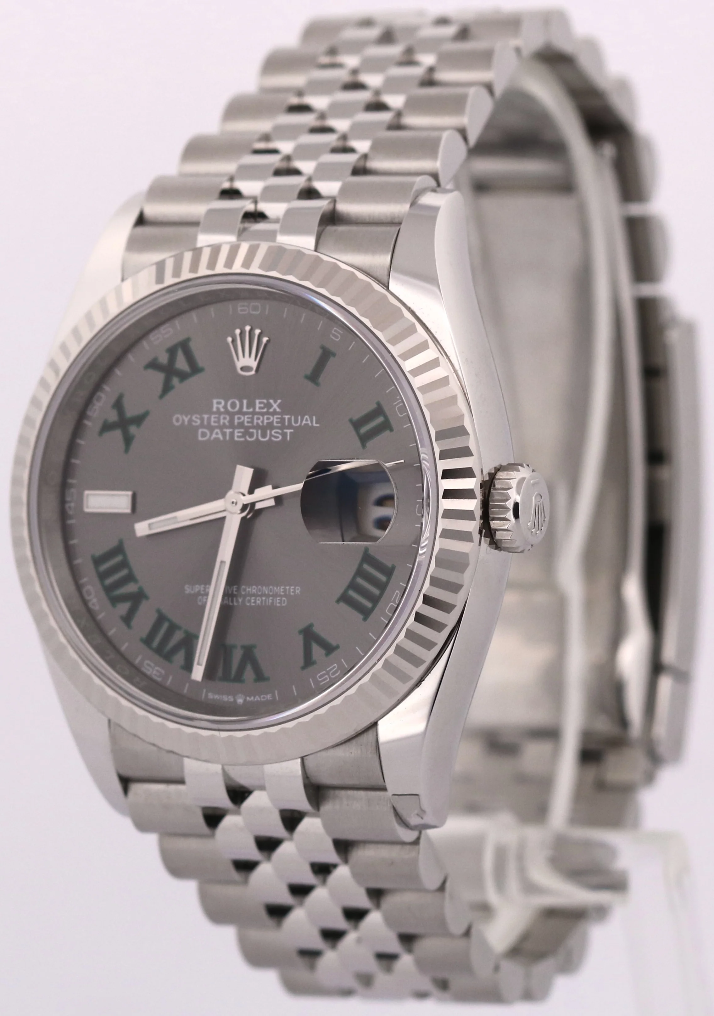 2024 PAPERS Rolex DateJust WIMBLEDON 36mm Steel 18K Gold JUBILEE 126234 BOX - Image 3