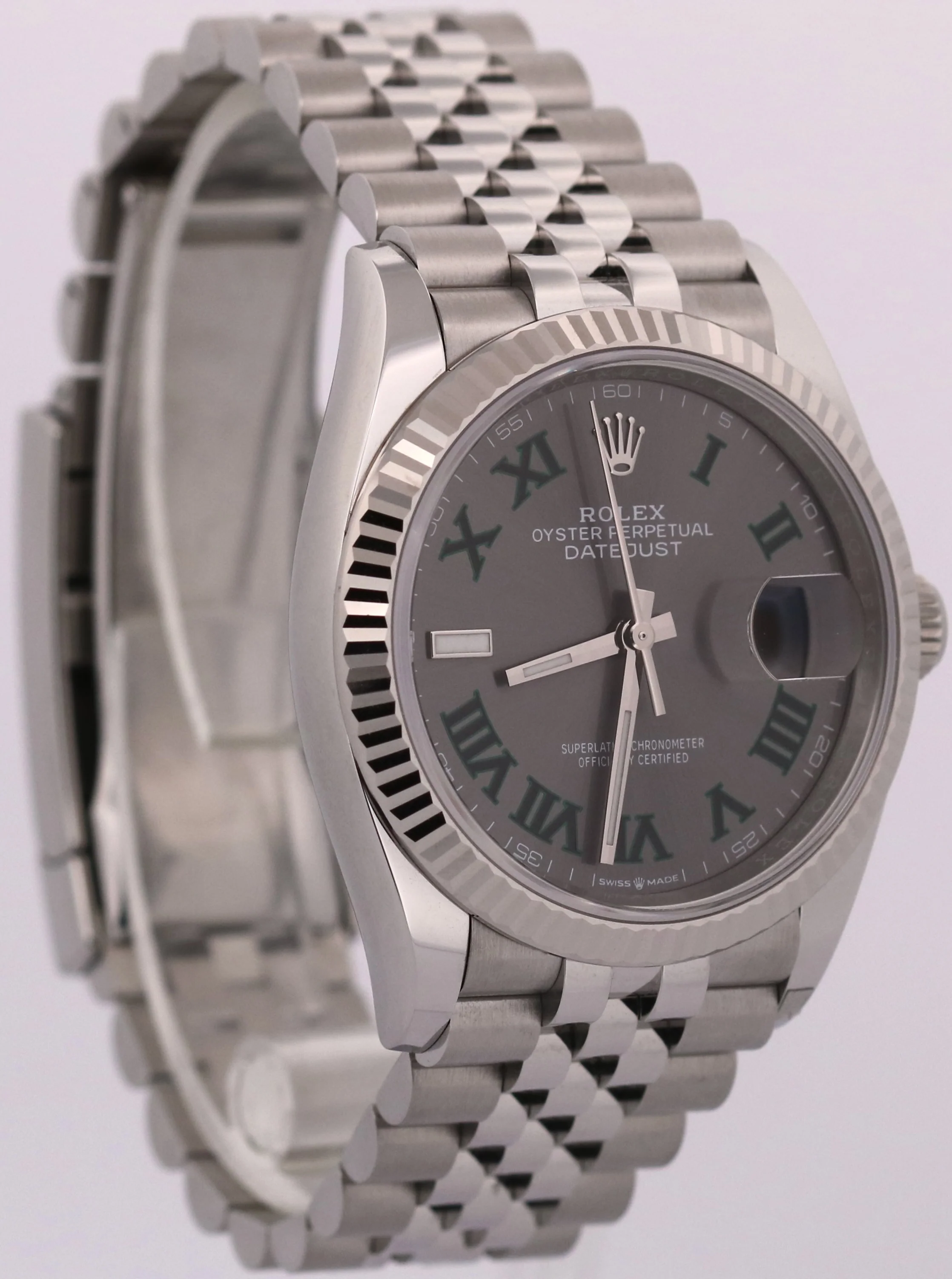 2024 PAPERS Rolex DateJust WIMBLEDON 36mm Steel 18K Gold JUBILEE 126234 BOX - Image 4