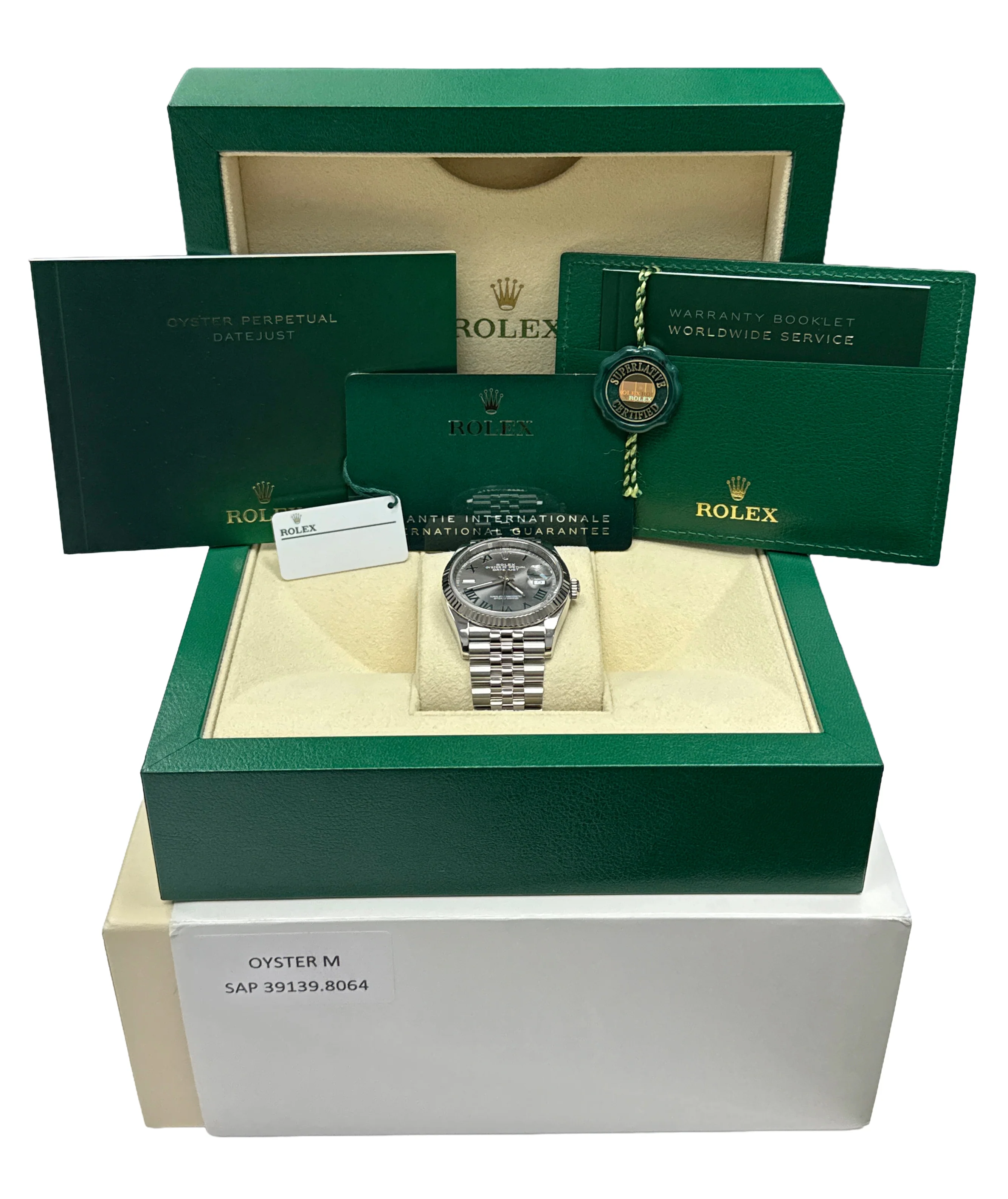 2024 PAPERS Rolex DateJust WIMBLEDON 36mm Steel 18K Gold JUBILEE 126234 BOX - Image 2