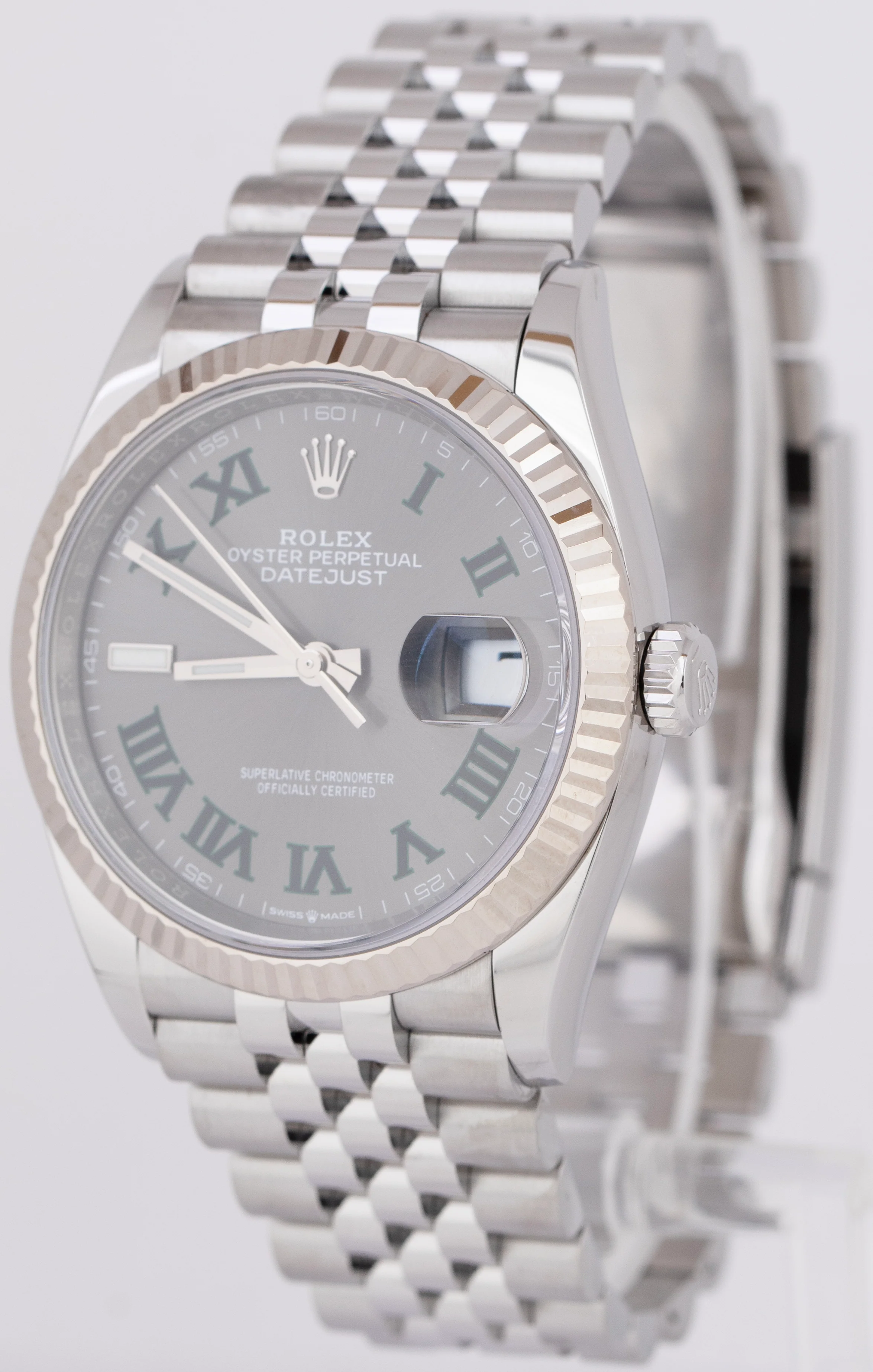 2024 PAPERS Rolex DateJust WIMBLEDON 36mm Steel 18K Gold JUBILEE 126234 BOX - Image 3