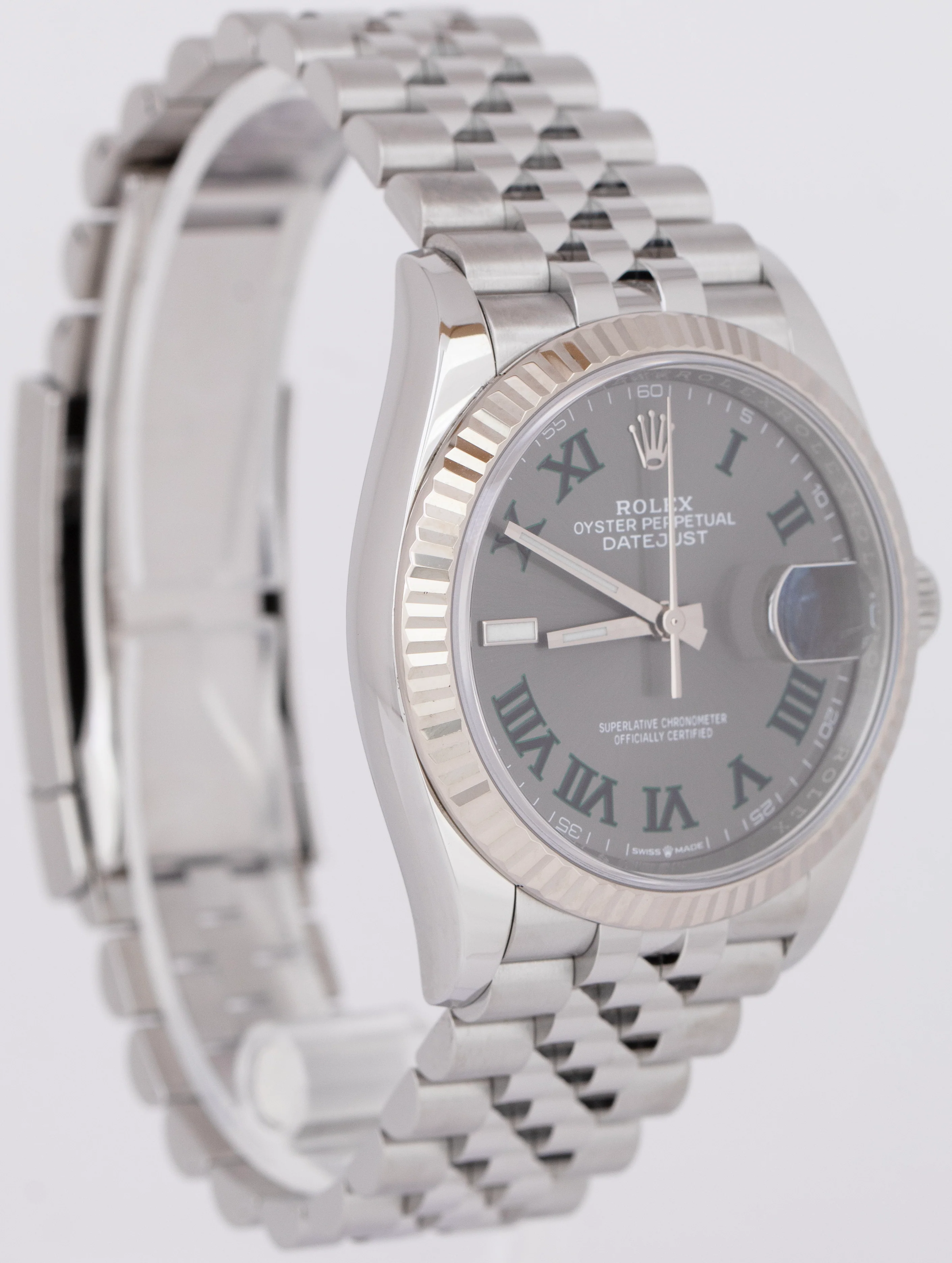 2024 PAPERS Rolex DateJust WIMBLEDON 36mm Steel 18K Gold JUBILEE 126234 BOX - Image 4
