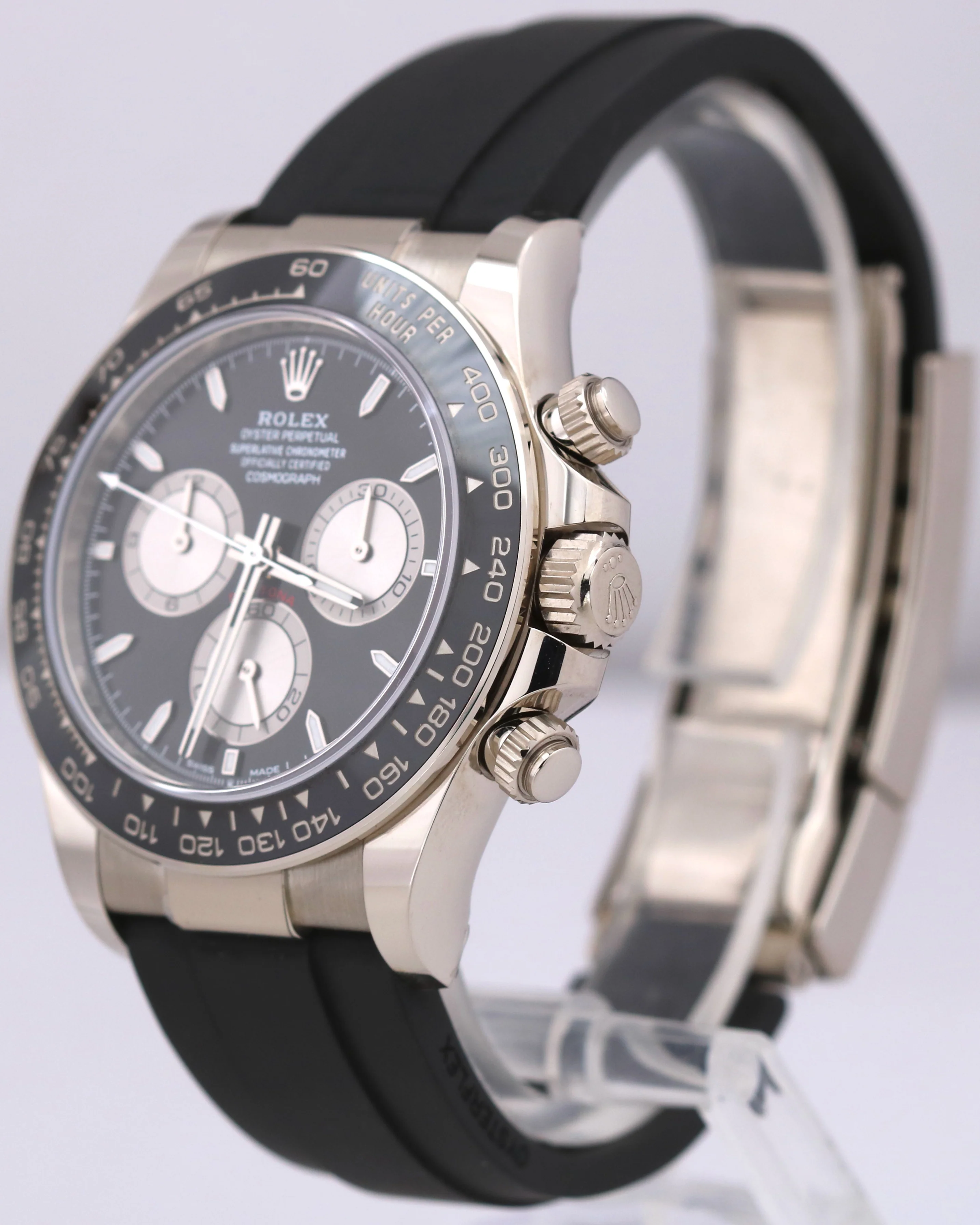 2024 PAPERS Rolex Daytona BLACK 18K White Gold OYSTERFLEX 126519 LN Watch BOX - Image 3