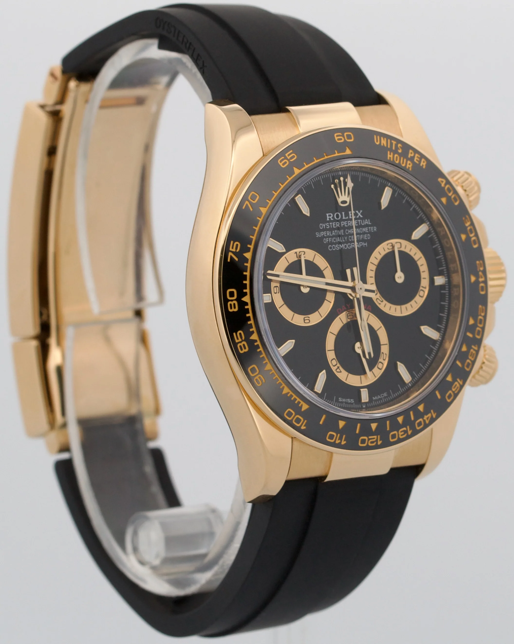 2024 PAPERS Rolex Daytona BLACK 18K Yellow Gold Oysterflex Rubber 126518 LN BOX - Image 3