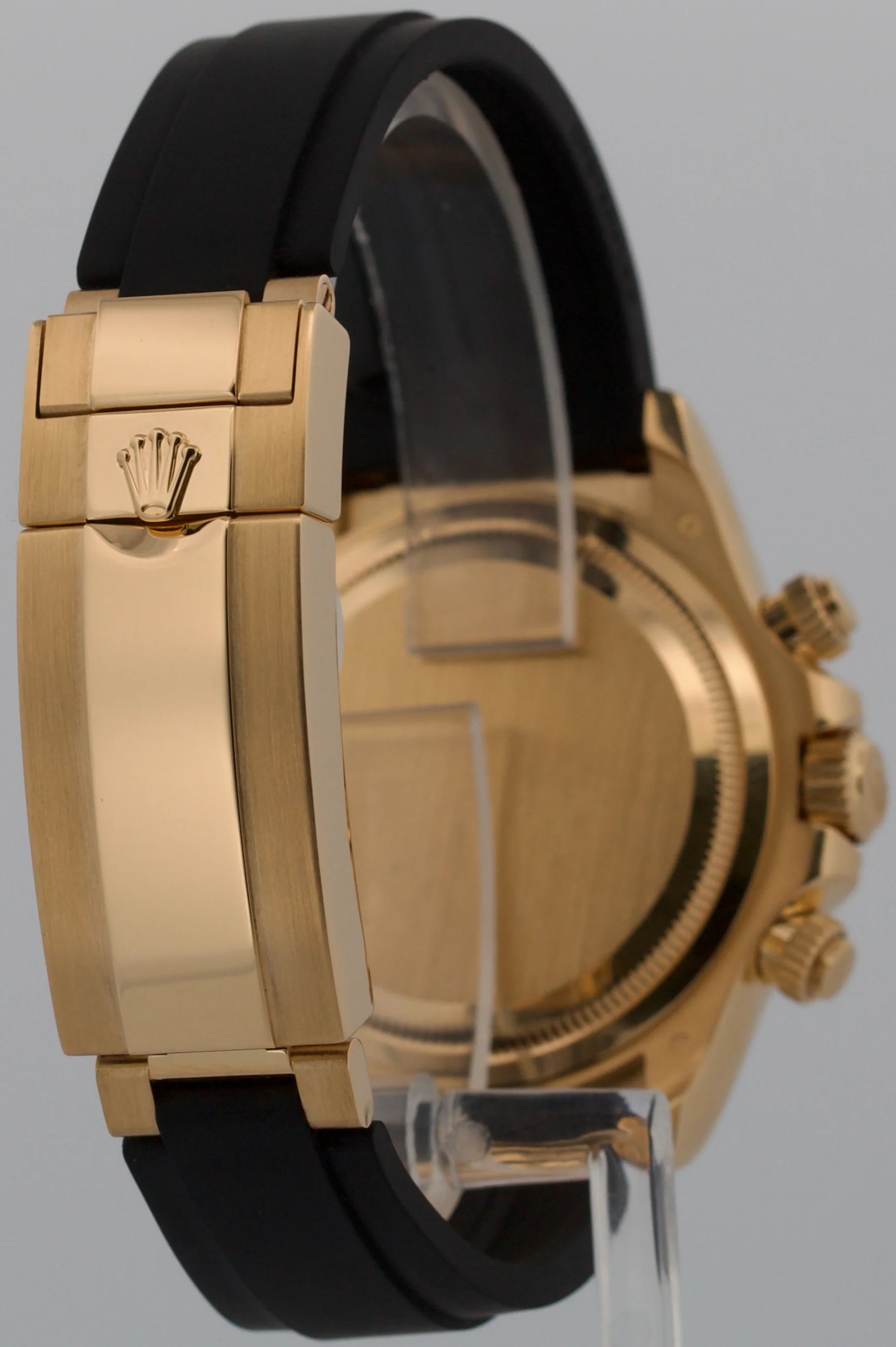 2024 PAPERS Rolex Daytona BLACK 18K Yellow Gold Oysterflex Rubber 126518 LN BOX - Image 6