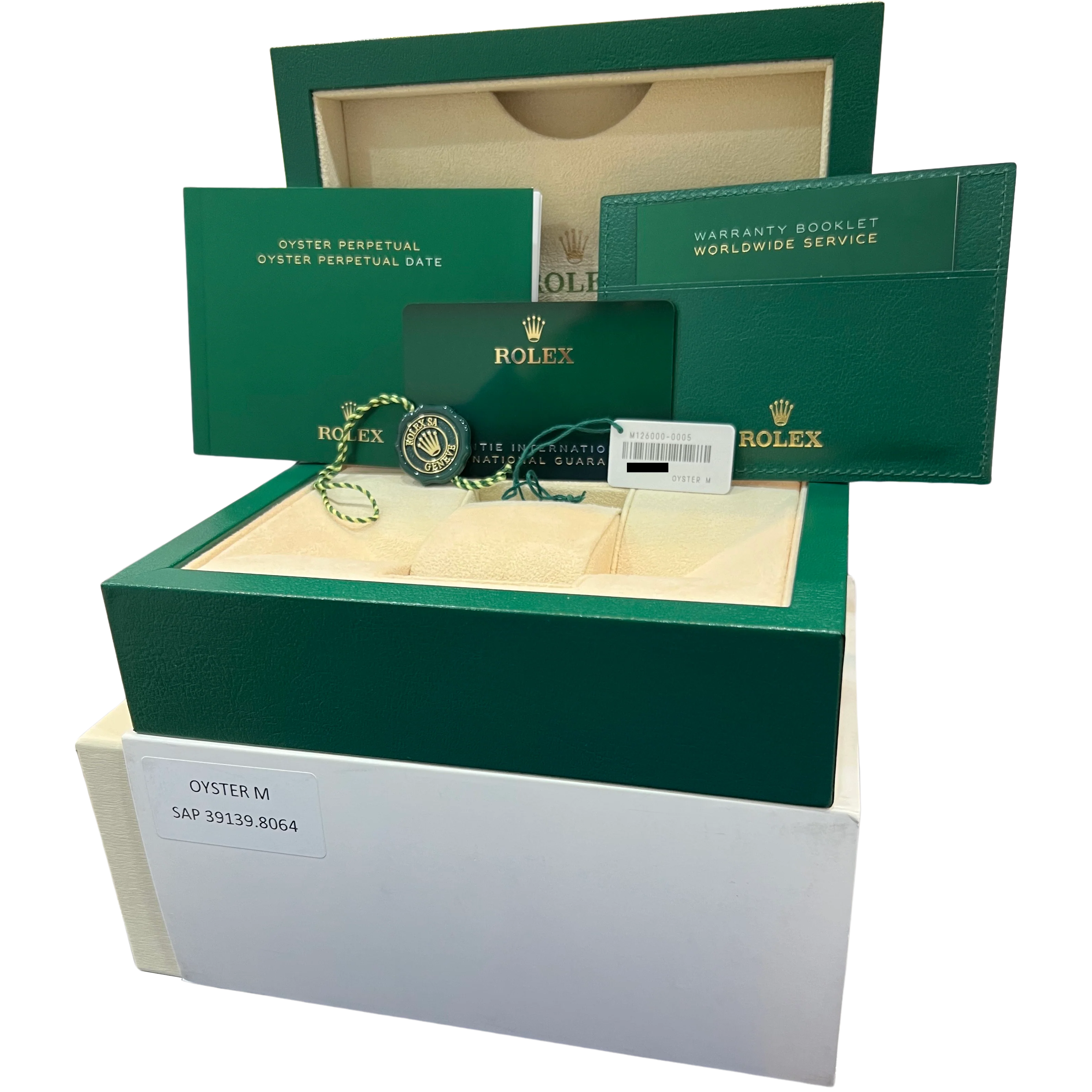 2024 PAPERS Rolex Oyster Perpetual GREEN 36mm Stainless Steel Watch 126000 BOX - Image 2
