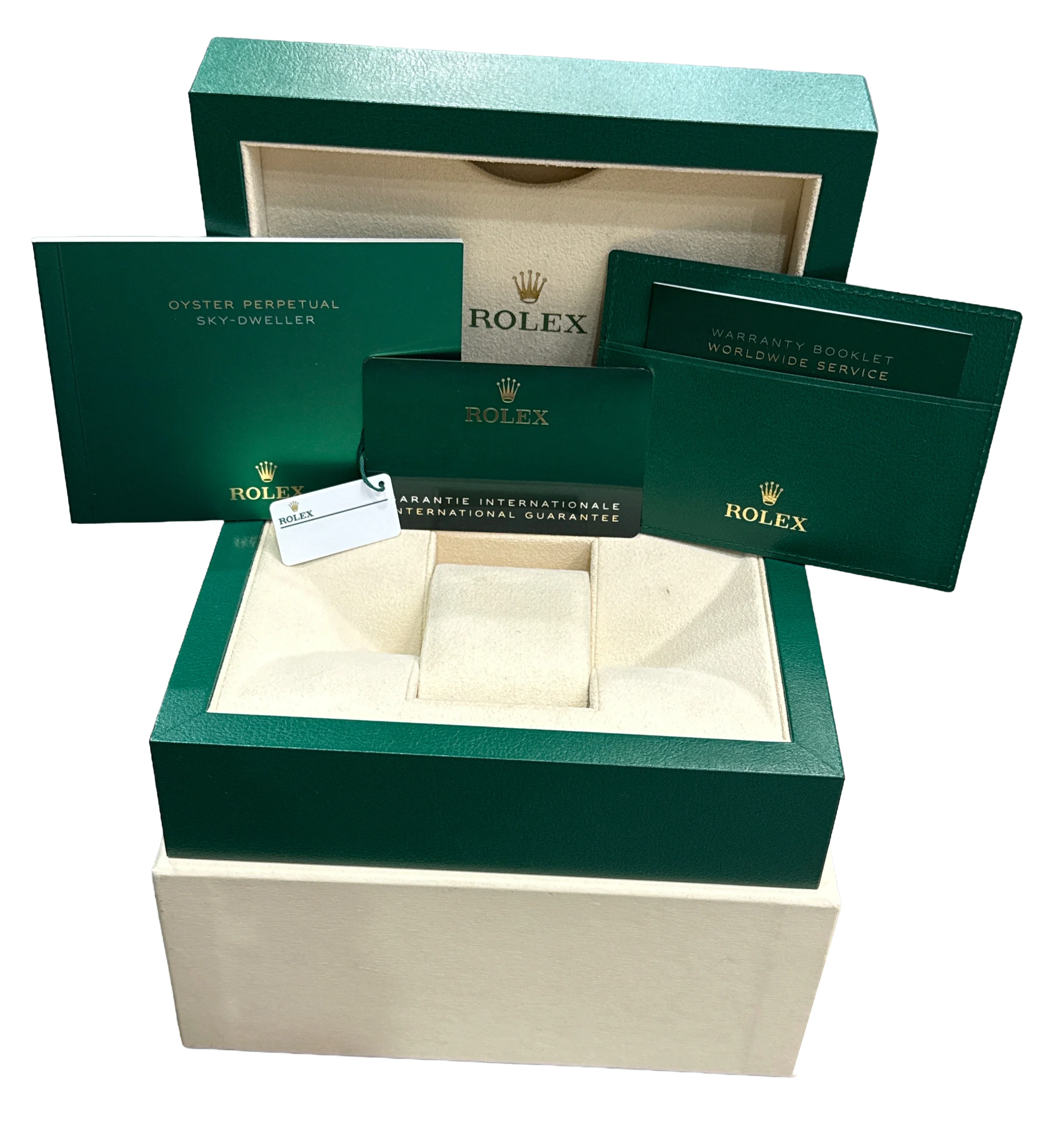 2024 PAPERS Rolex Sky-Dweller BLACK 42mm Steel 18K Gold OYSTER Watch 336934 BOX - Image 2