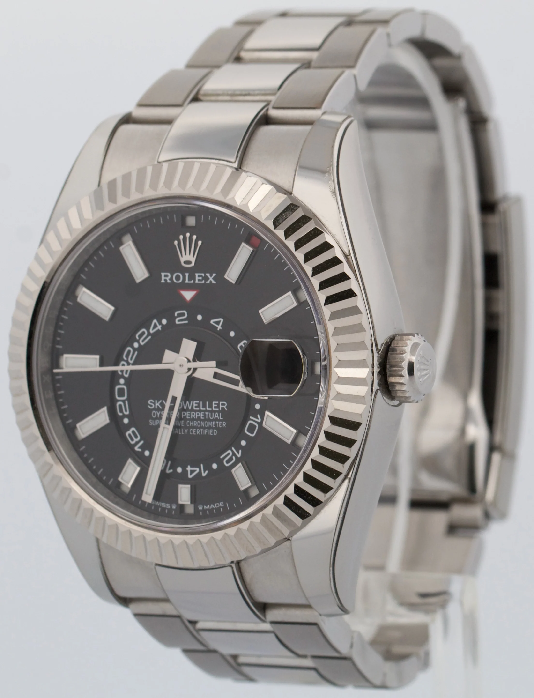 2024 PAPERS Rolex Sky-Dweller BLACK 42mm Steel 18K Gold OYSTER Watch 336934 BOX - Image 3