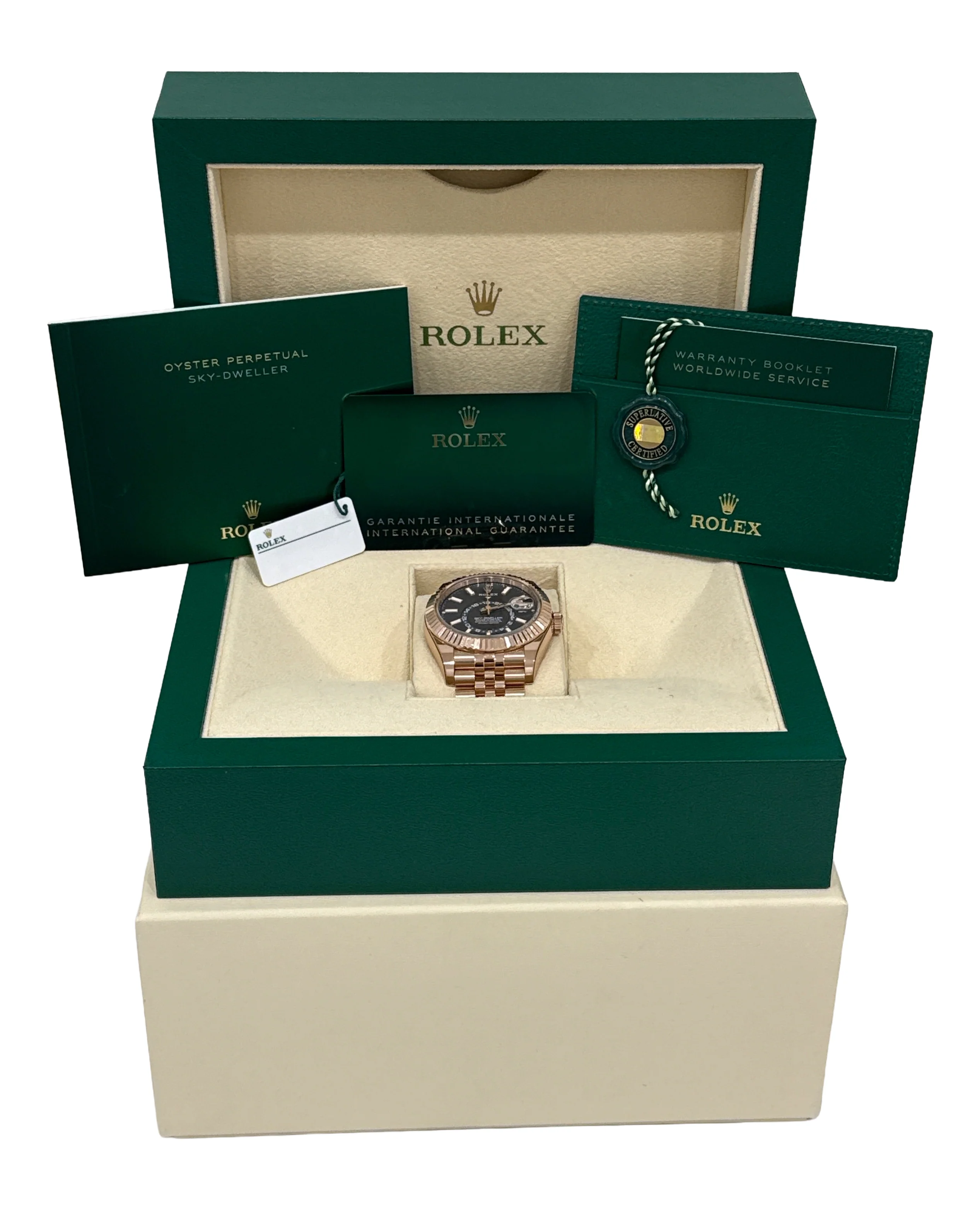 2024 PAPERS Rolex Sky-Dweller BLUE 18K Rose Gold JUBILEE 42mm 336935 Watch BOX - Image 2