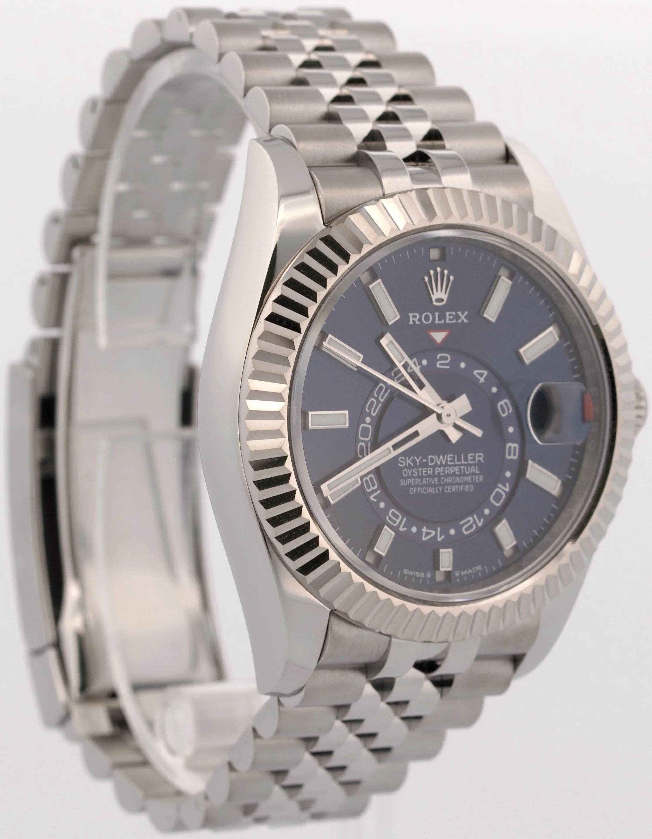 2024 PAPERS Rolex Sky-Dweller BLUE 42mm Steel 18K Gold JUBILEE Watch 336934 BOX - Image 4