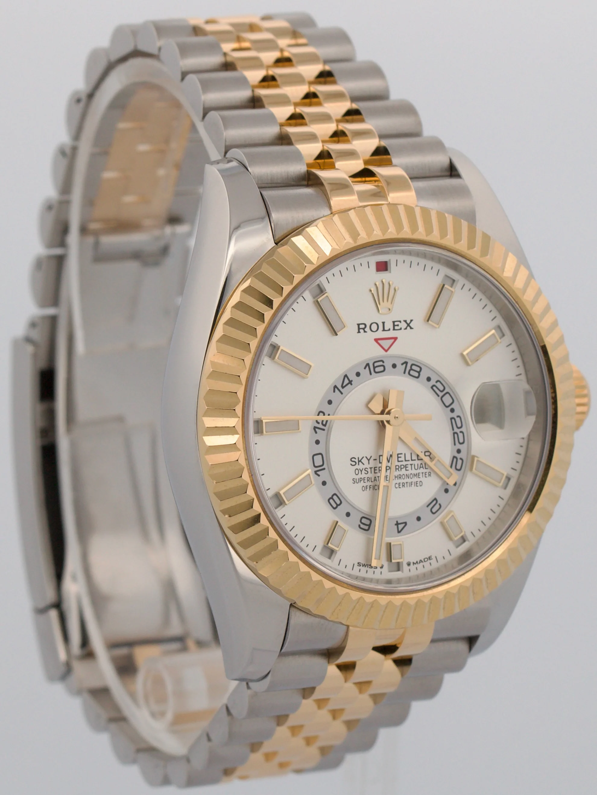 2024 PAPERS Rolex Sky-Dweller WHITE Two-Tone 18K Gold Steel JUBILEE 336933 BOX - Image 4