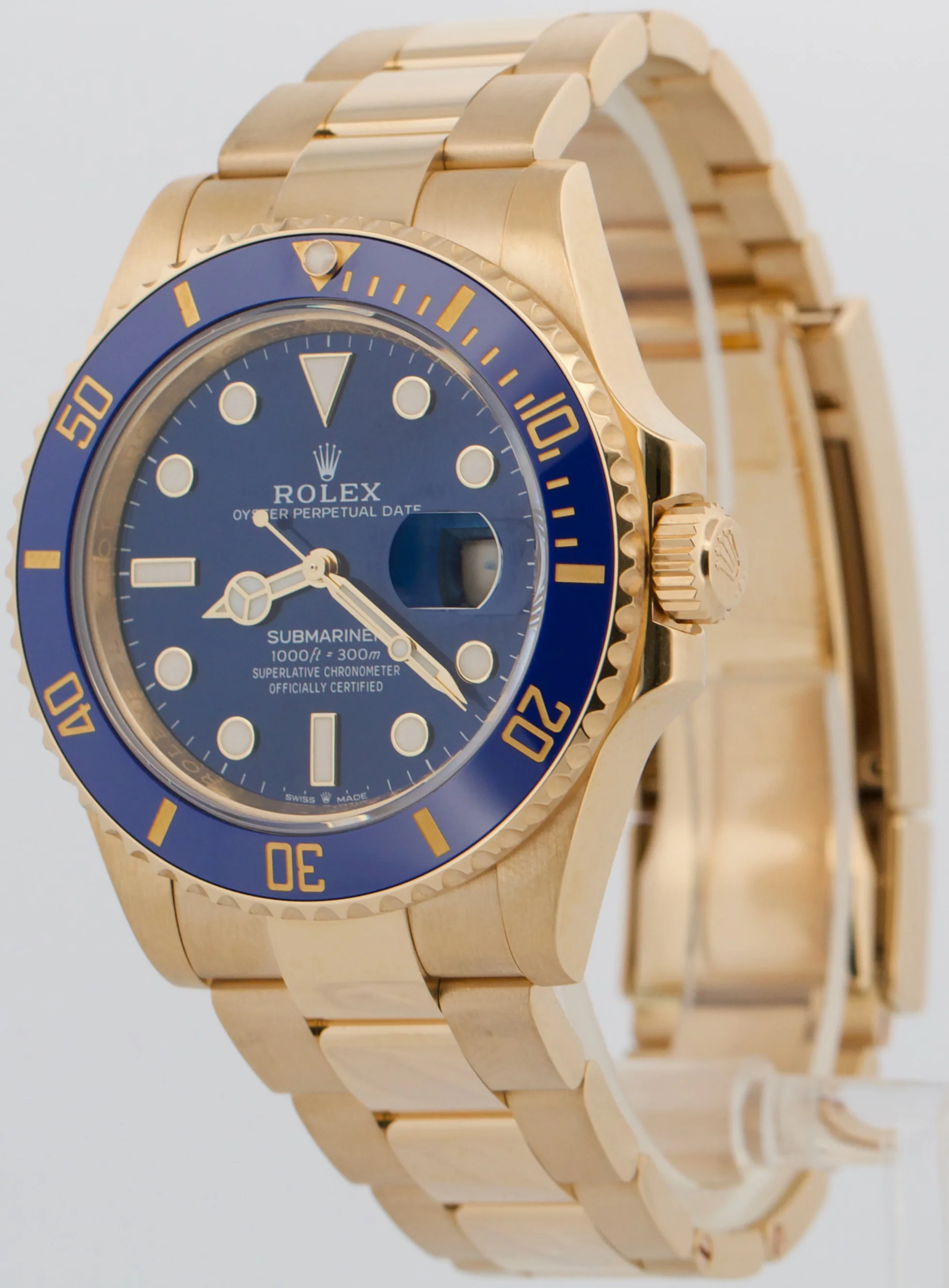 2024 PAPERS Rolex Submariner Date 41 BLUE 18K Yellow Gold 41mm 126618 LB BOX - Image 3