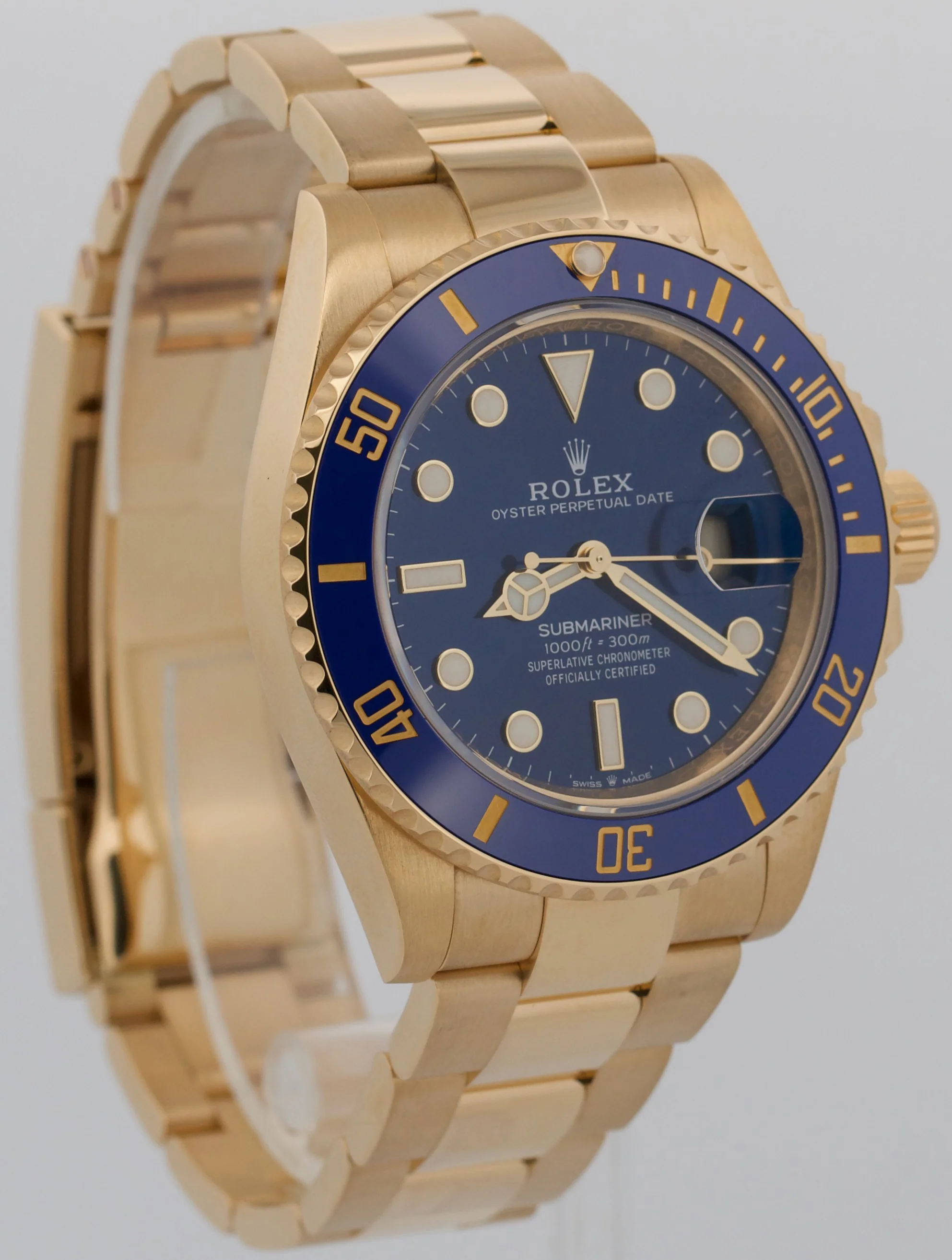 2024 PAPERS Rolex Submariner Date 41 BLUE 18K Yellow Gold 41mm 126618 LB BOX - Image 4