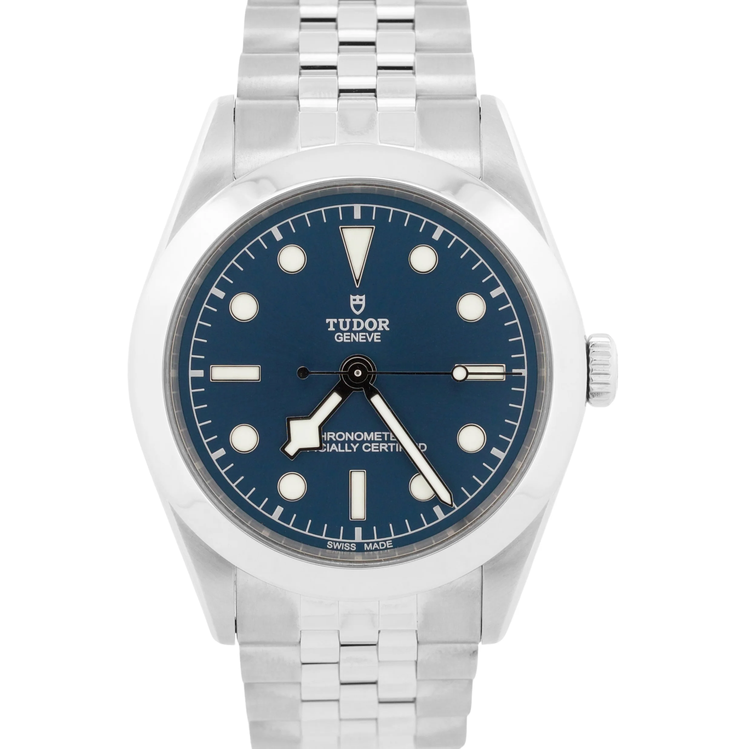 2024 PAPERS Tudor Black Bay 39mm BLUE Stainless Steel JUBILEE Watch 79660 BOX