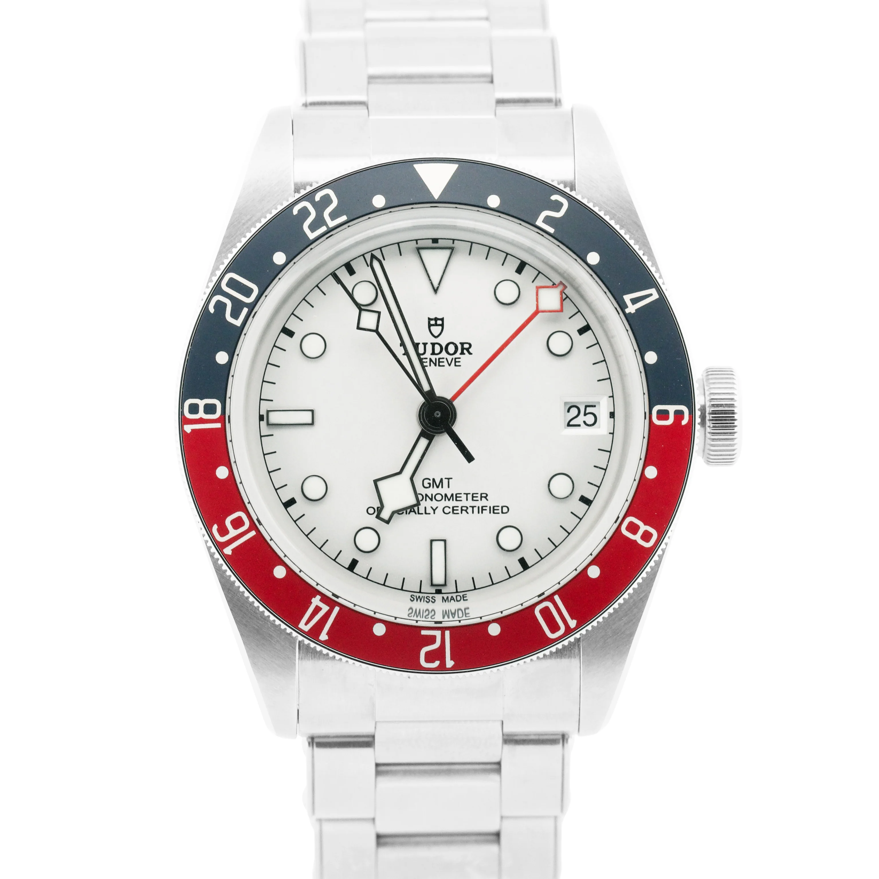 2024 PAPERS Tudor Black Bay 41 GMT 41mm White PEPSI Red Blue Steel 79830 RB BOX