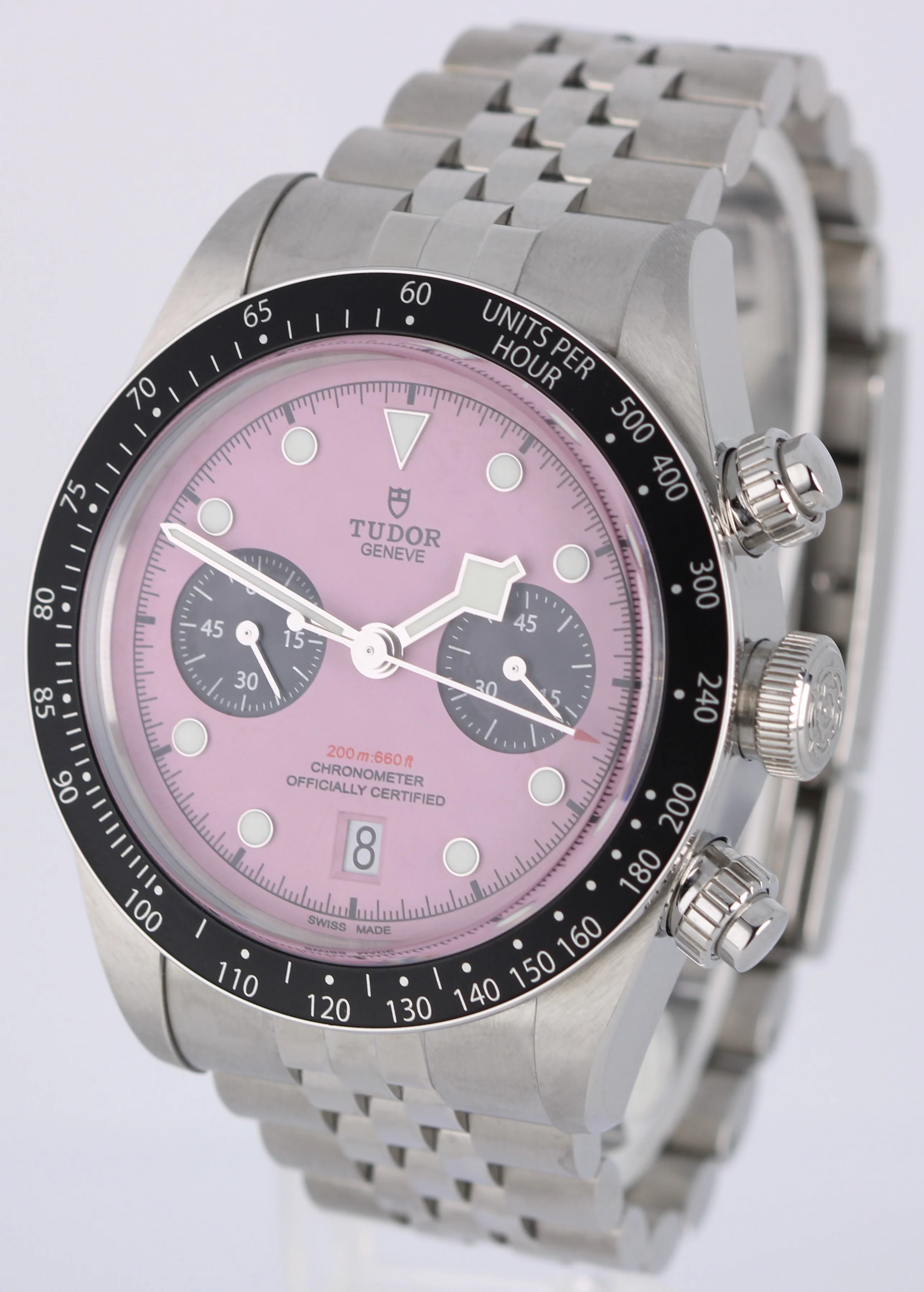 2024 PAPERS Tudor Black Bay Chrono Steel Miami PINK 41mm M79360N-0019 Watch BOX - Image 3