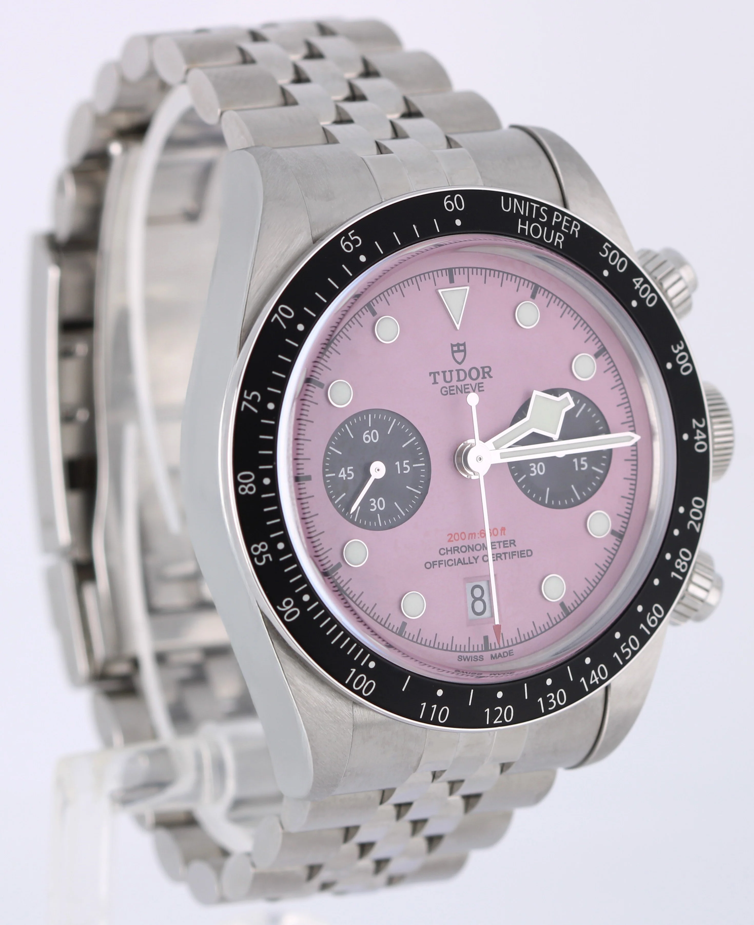2024 PAPERS Tudor Black Bay Chrono Steel Miami PINK 41mm M79360N-0019 Watch BOX - Image 4