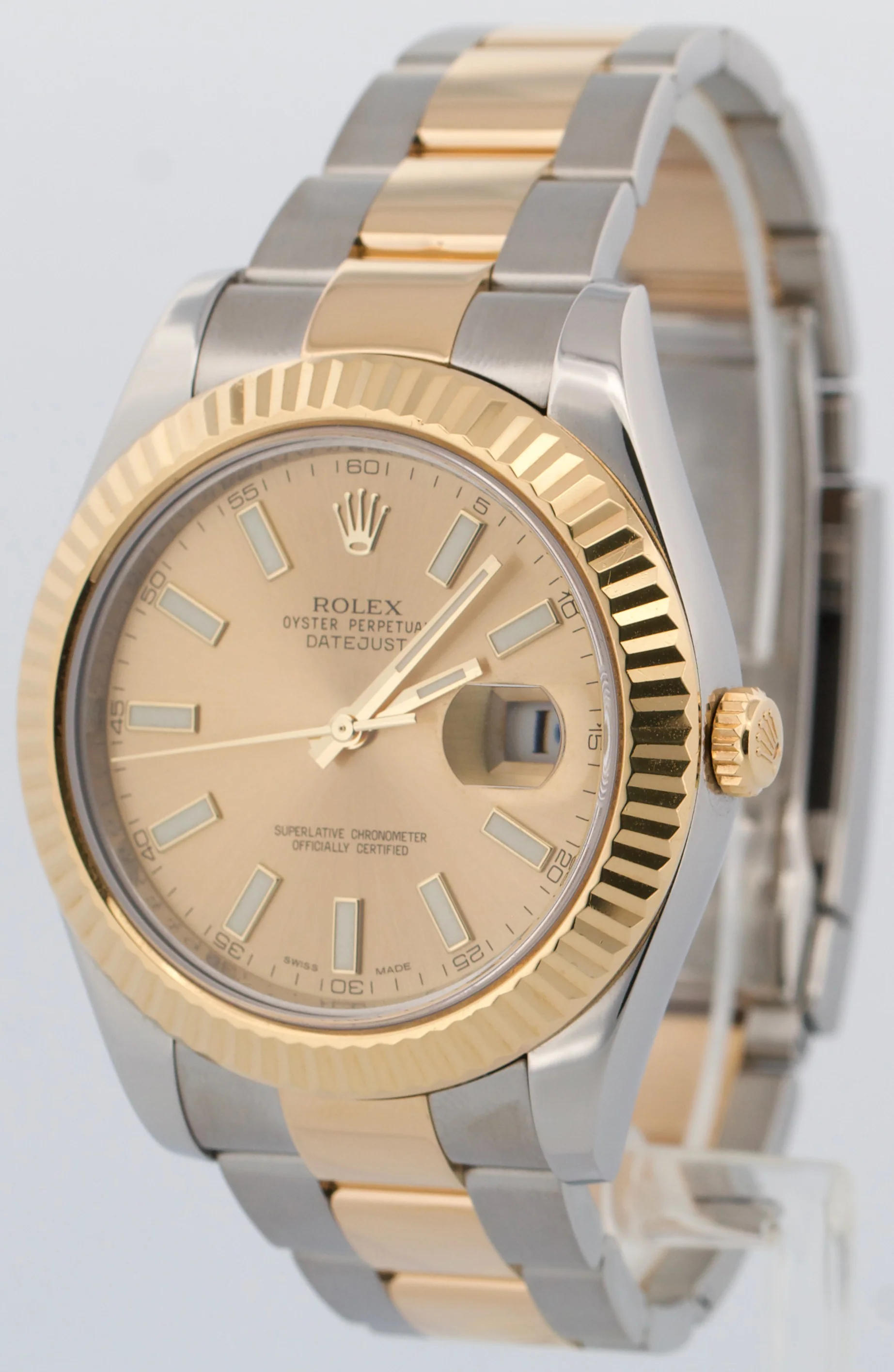 2024 RSC Rolex Datejust II CHAMPAGNE 18K Gold Stainless OYSTER 41mm 116333 BOX - Image 3
