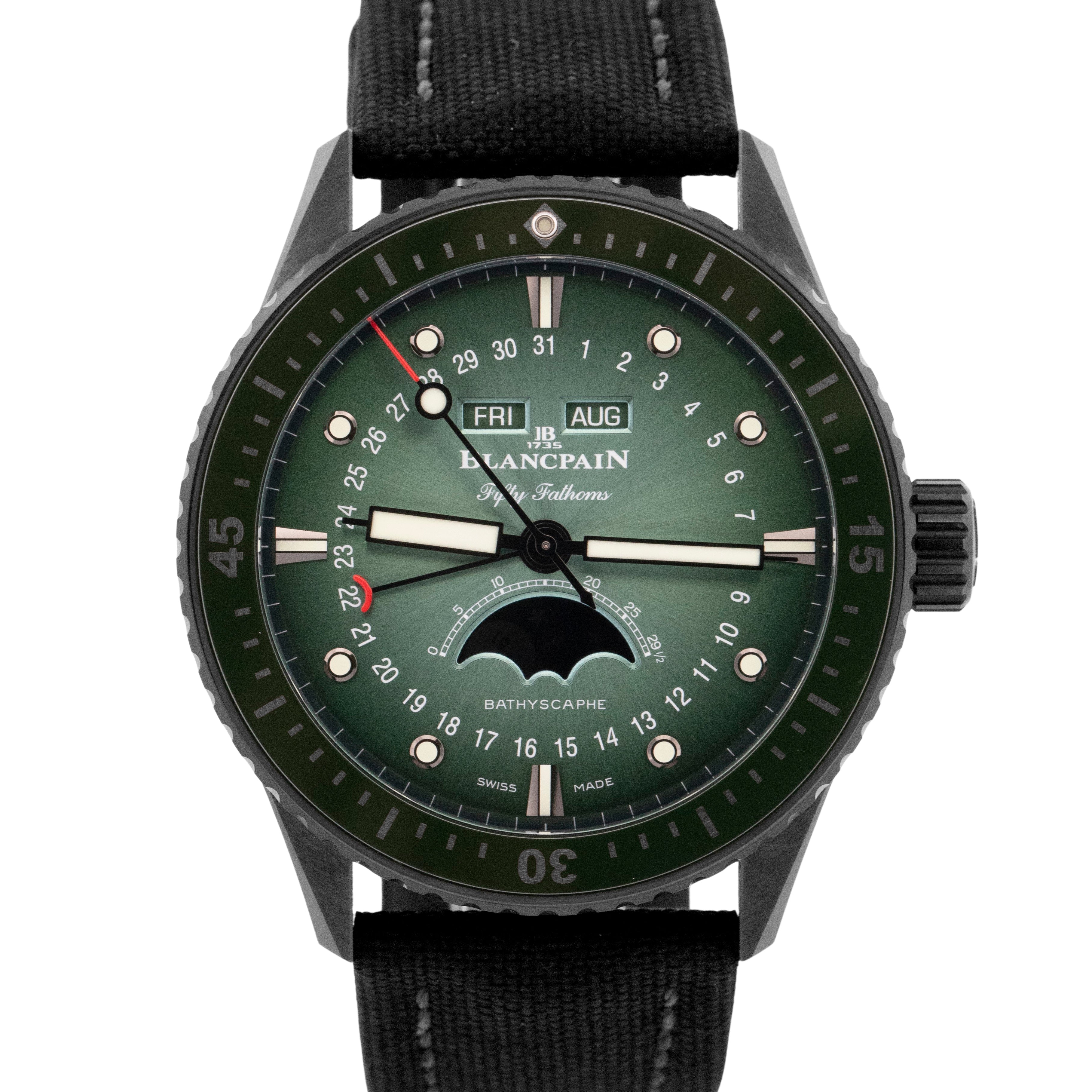 2024 PAPERS Fifty Fathoms Bathyscaphe Quantième Complet 43mm 5054 0153 B52A BOX