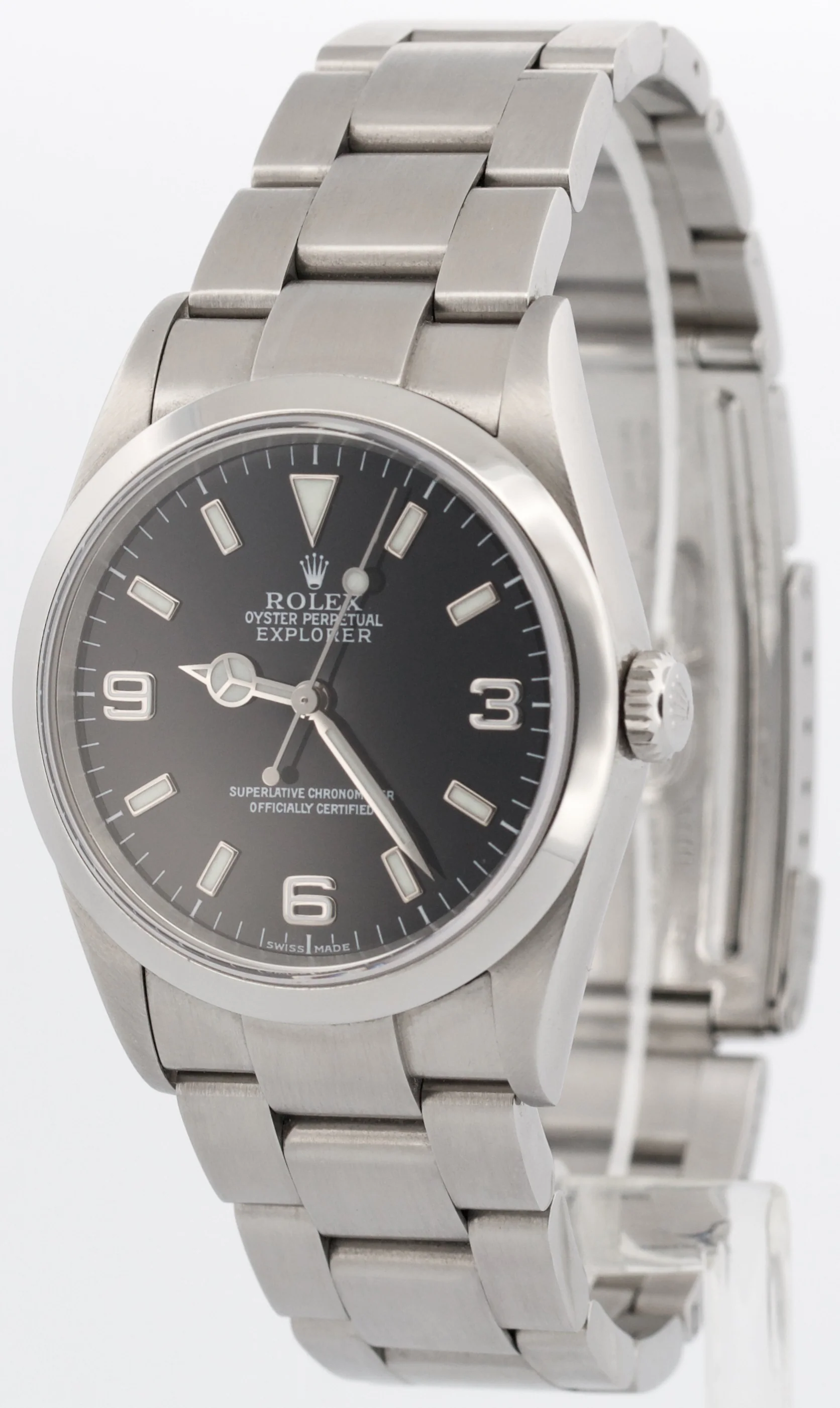 2025 CPO Rolex Explorer I Black 36mm 3-6-9 Stainless Steel Oyster MK2 114270 - Image 3