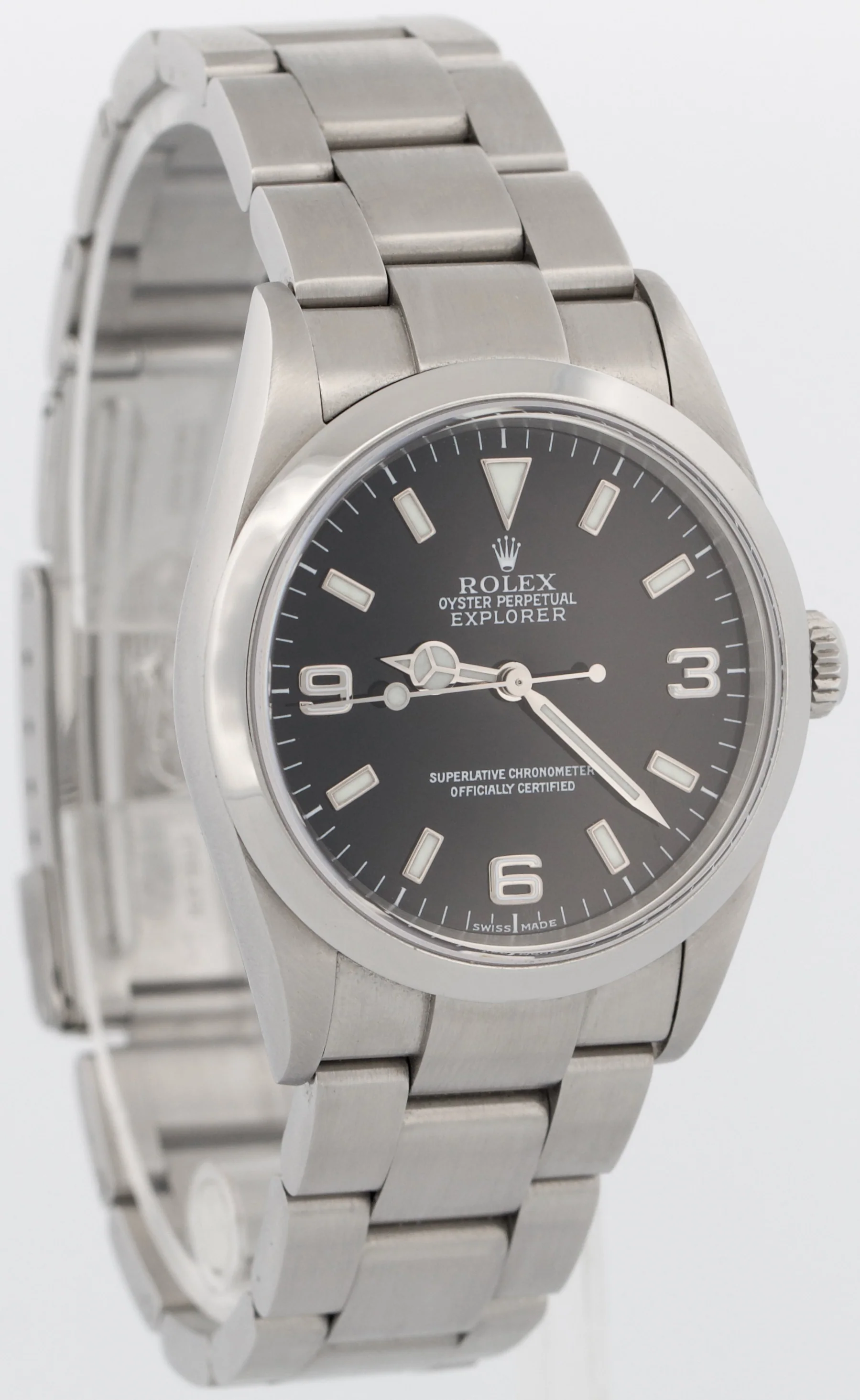 2025 CPO Rolex Explorer I Black 36mm 3-6-9 Stainless Steel Oyster MK2 114270 - Image 4