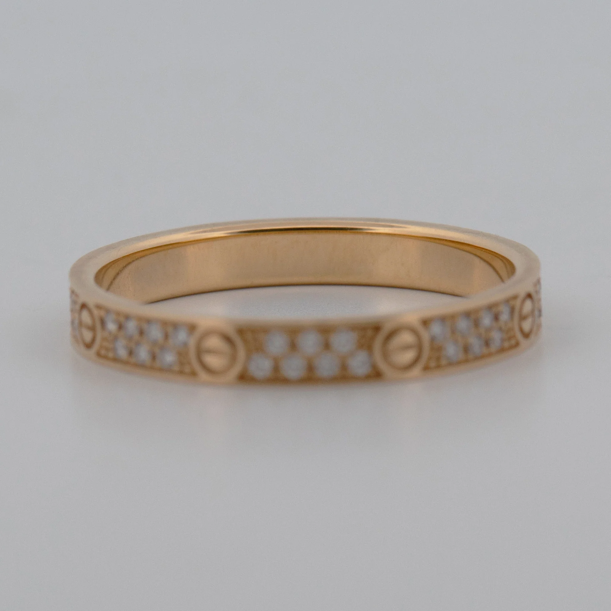 2025 PAPERS Cartier LOVE Ring Paved DIAMOND 18K Yellow Gold Size 51 AU 750 BOX - Image 7