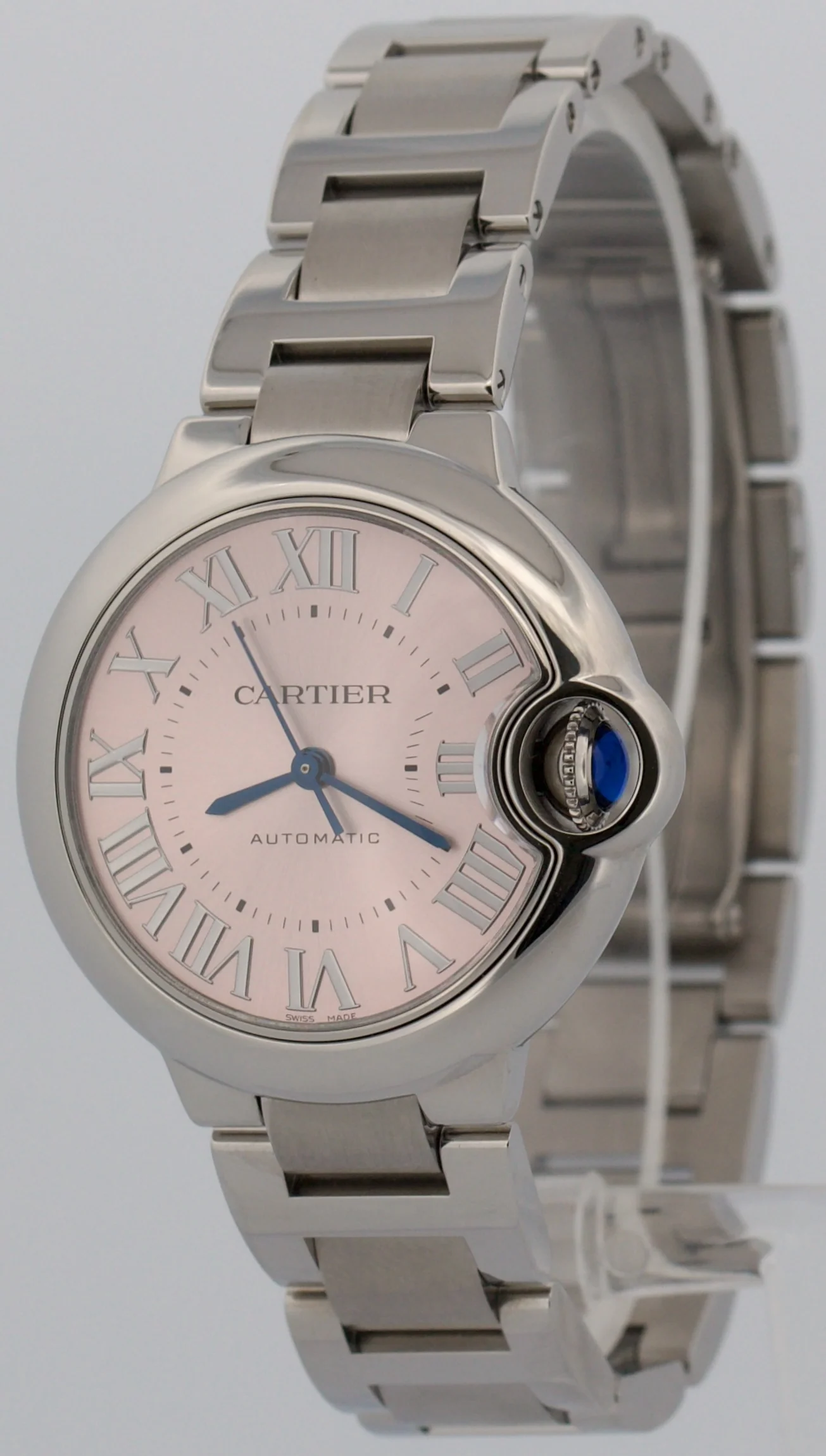 2025 PAPERS Ladies Cartier Ballon Bleu PINK 28mm Automatic 4373 WSBB0068 BOX - Image 3