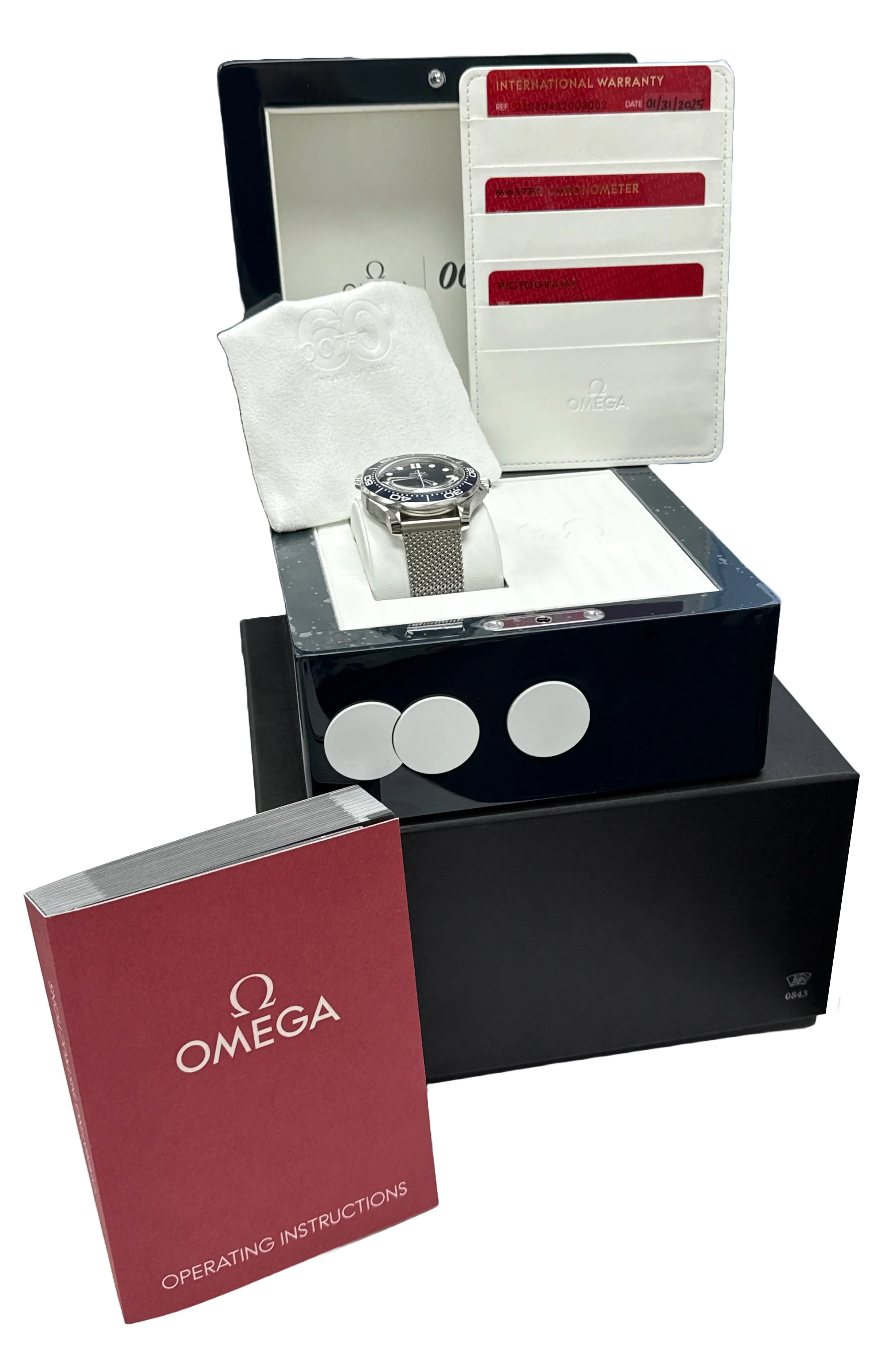 2025 PAPERS Omega Seamaster James Bond 60th Anniversary 210.30.42.20.03.002 BOX - Image 2