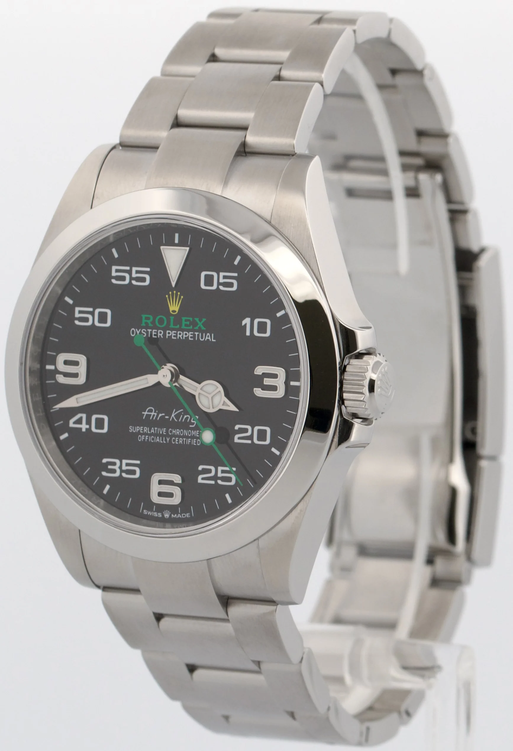 2025 PAPERS Rolex Air-King 40mm Green BLACK Stainless Steel Watch 126900 BOX - Image 3