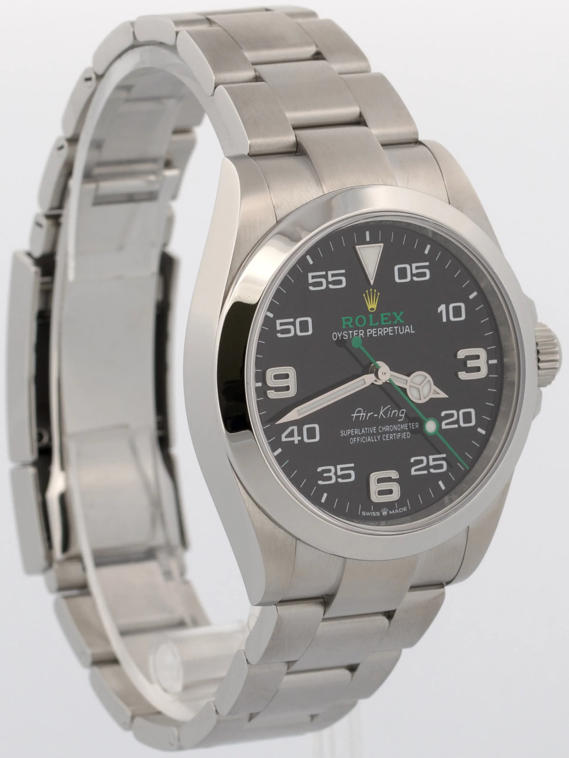 2025 PAPERS Rolex Air-King 40mm Green BLACK Stainless Steel Watch 126900 BOX - Image 4