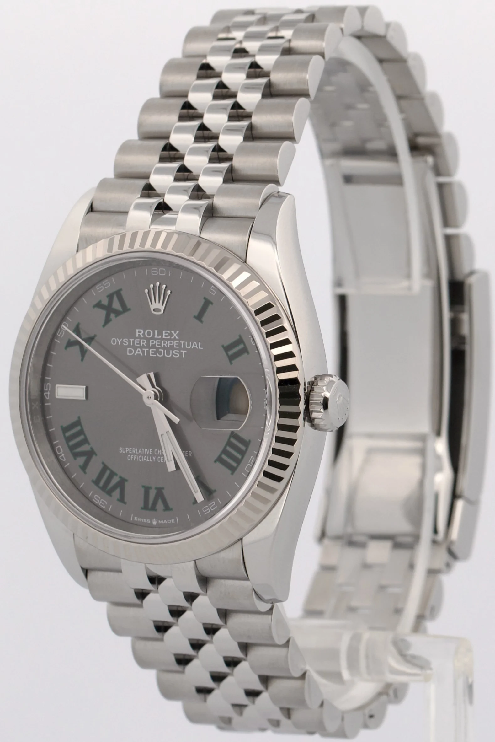 2025 PAPERS Rolex DateJust 36mm WIMBLEDON 18K Gold Steel JUBILEE 126234 BOX - Image 3