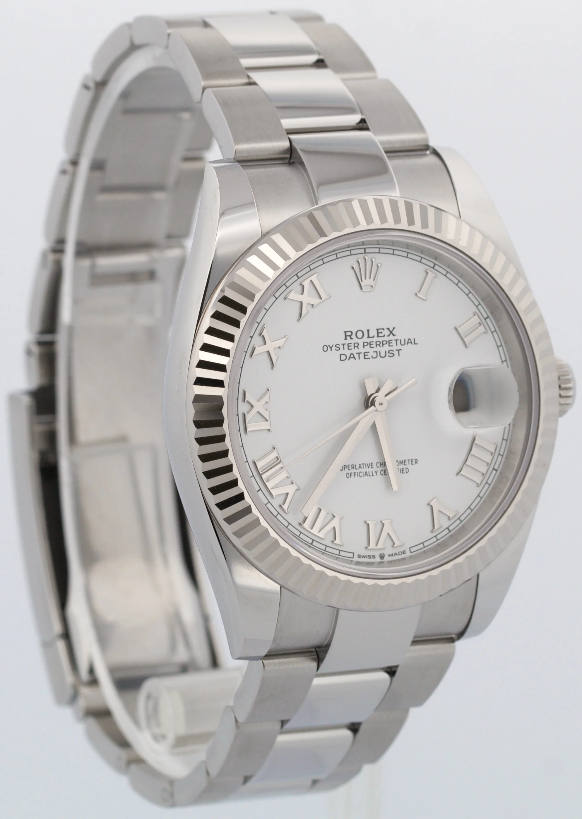 2025 PAPERS Rolex DateJust 41 WHITE ROMAN 18K Gold 41mm OYSTER 126334 Watch BOX - Image 4