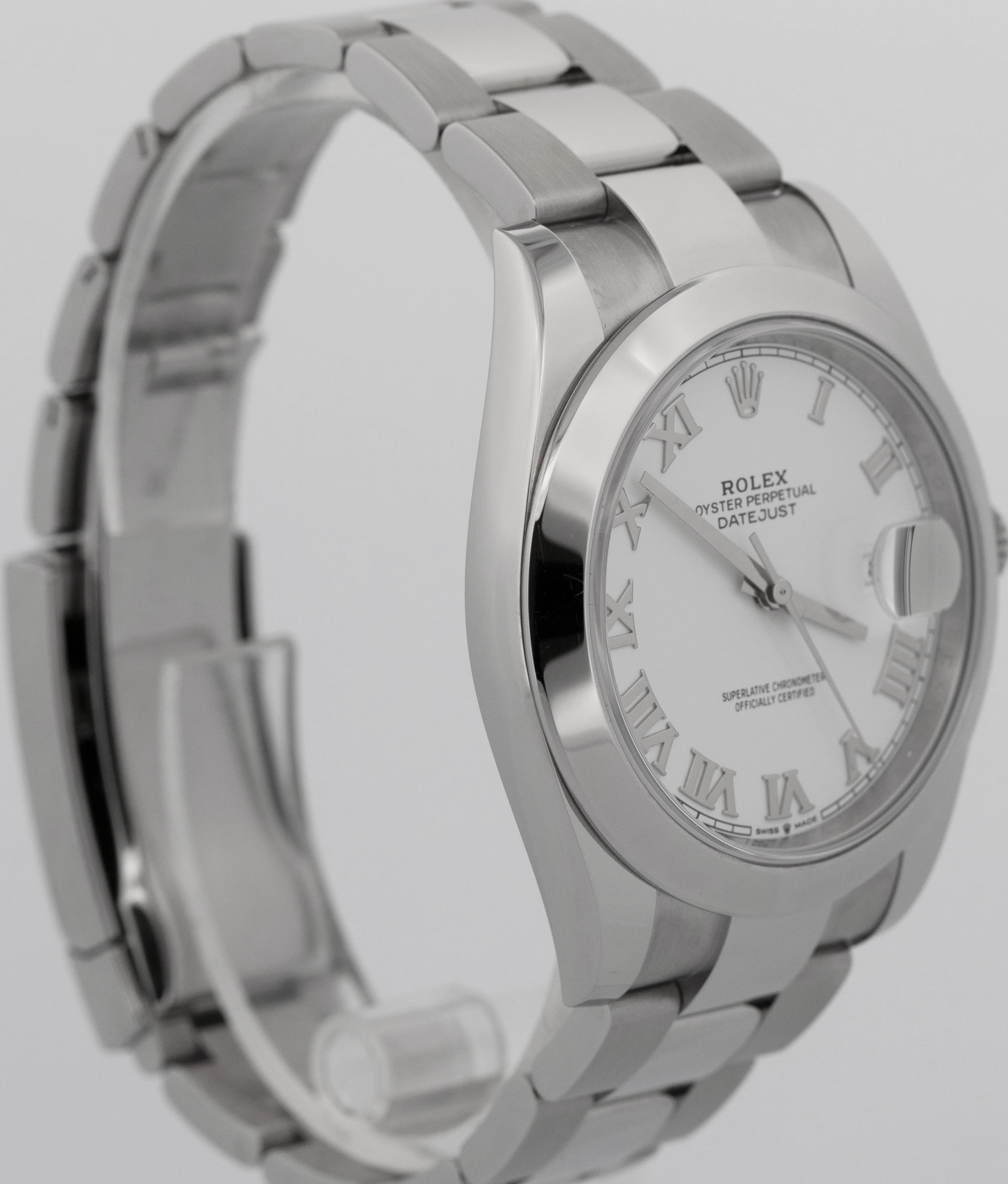 2025 PAPERS Rolex DateJust 41mm WHITE Stainless Steel OYSTER 126300 Watch BOX - Image 6