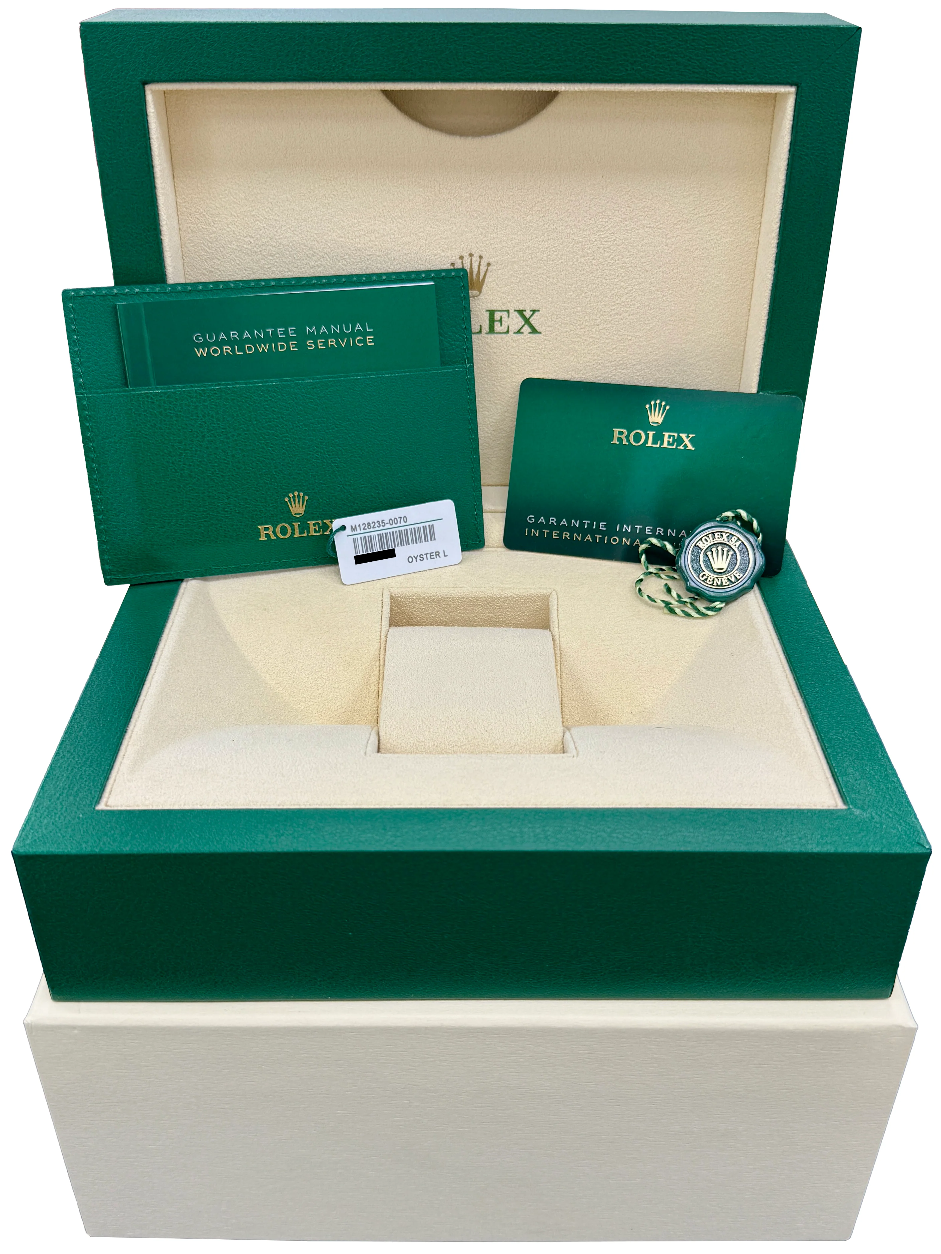 2025 PAPERS Rolex Day-Date President WHITE ROMAN Dial 36mm Rose Gold 128235 BOX - Image 2