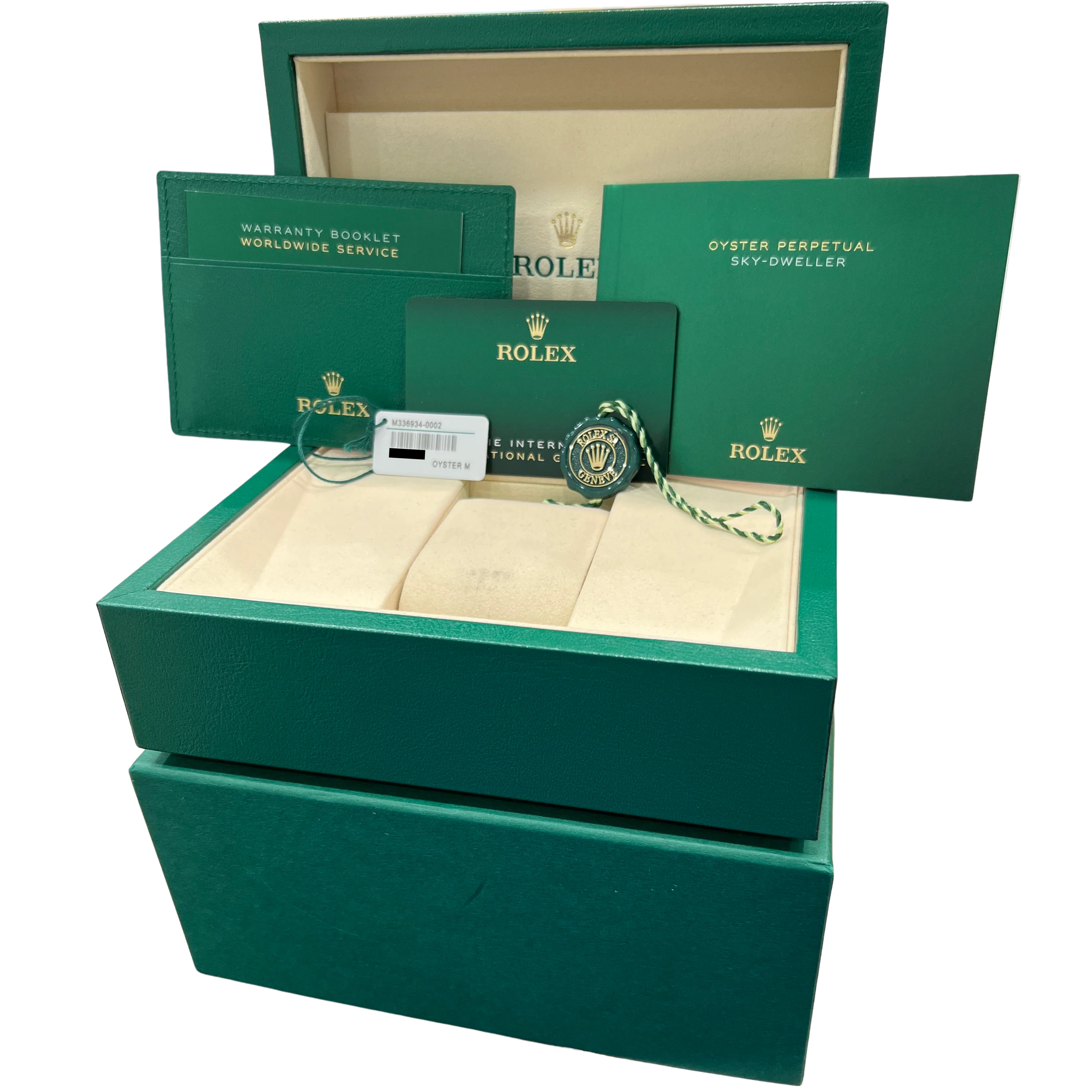 2025 PAPERS Rolex Sky-Dweller GREEN 42mm JUBILEE Stainless Steel 336934 BOX - Image 2