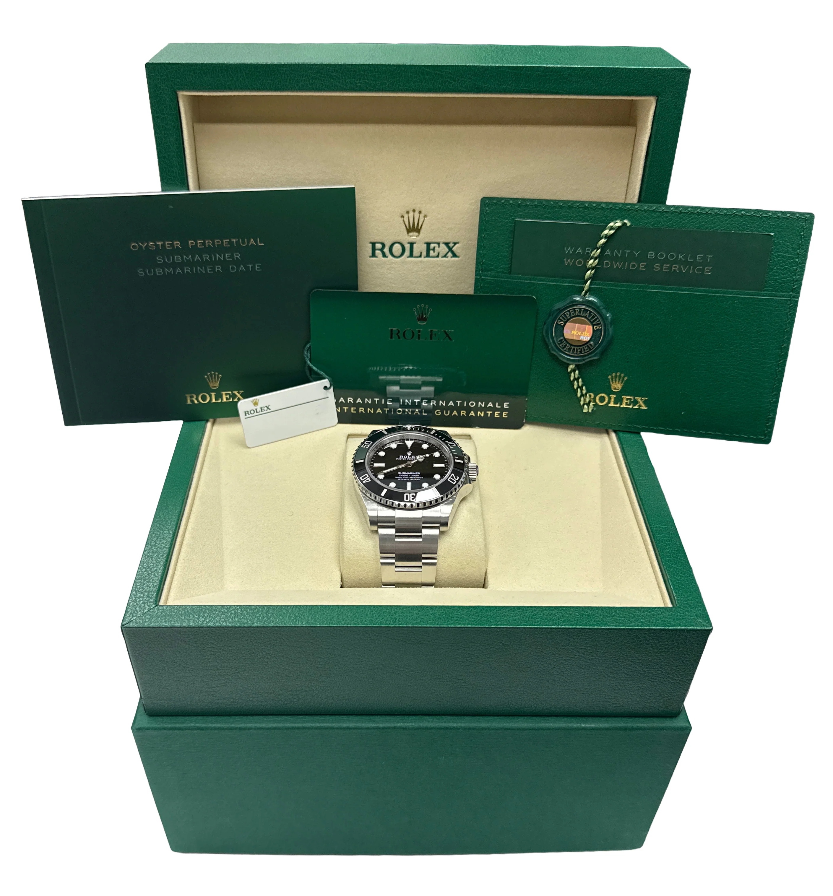 2025 PAPERS Rolex Submariner No-Date BLACK Steel 41mm Ceramic 124060 LN BOX - Image 2