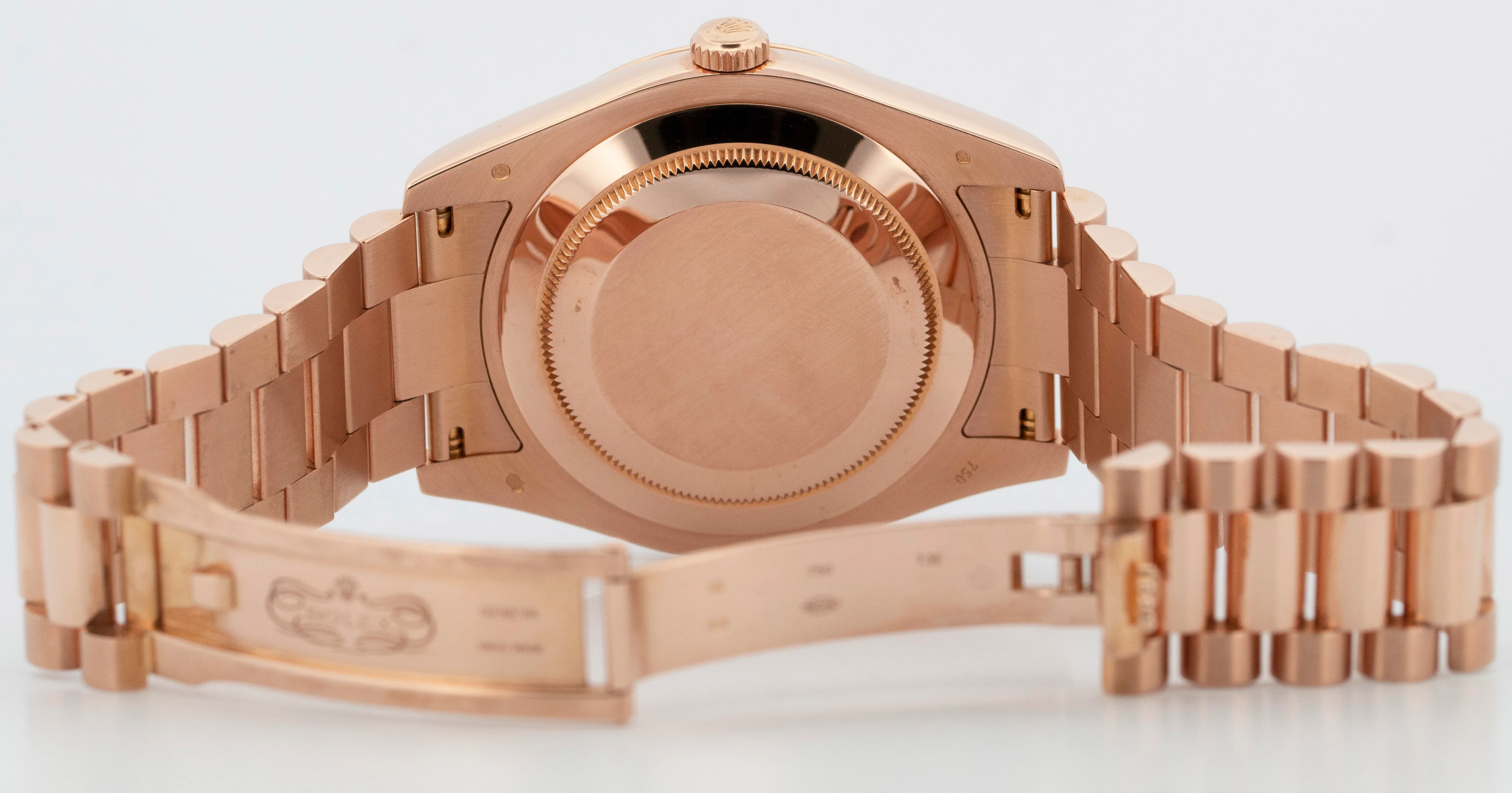 2025 RSC PAPERS Rolex Day-Date II 41mm President CHOCOLATE WAVE Rose Gold 218235 - Image 8