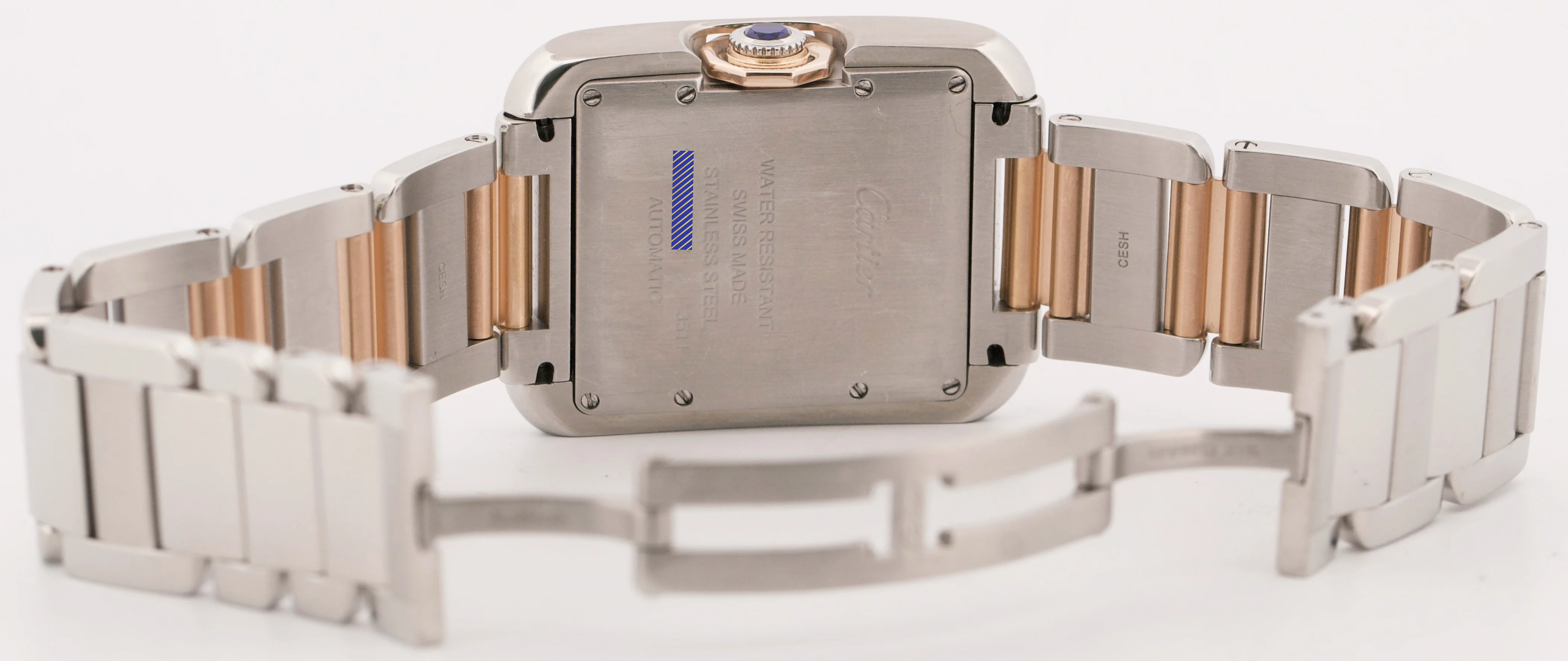 2025 SERVICE Cartier Tank Anglaise LARGE Silver 30mm Two-Tone 3511 / W5310007 - Image 8